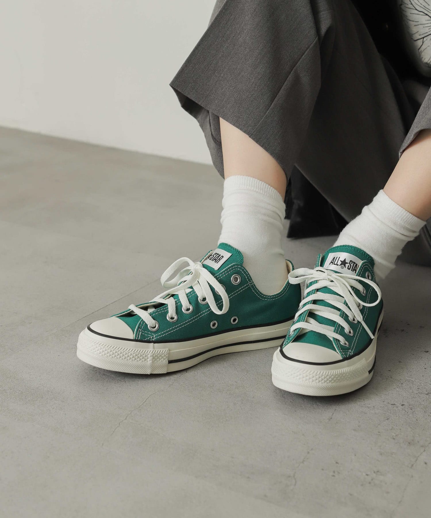 『WEB限定』CONVERSE　ALL STAR (R) OX GREEN 22.5