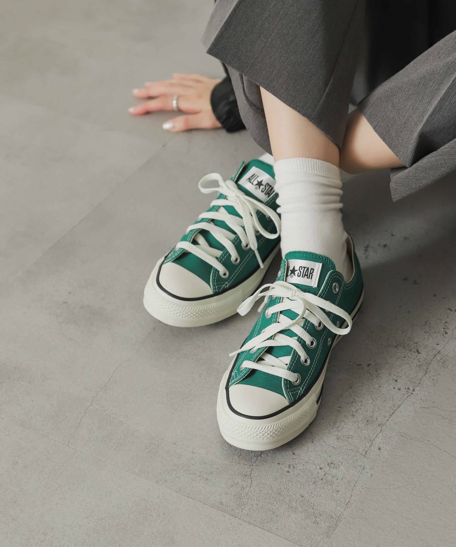 『WEB限定』CONVERSE　ALL STAR (R) OX GREEN 22.5