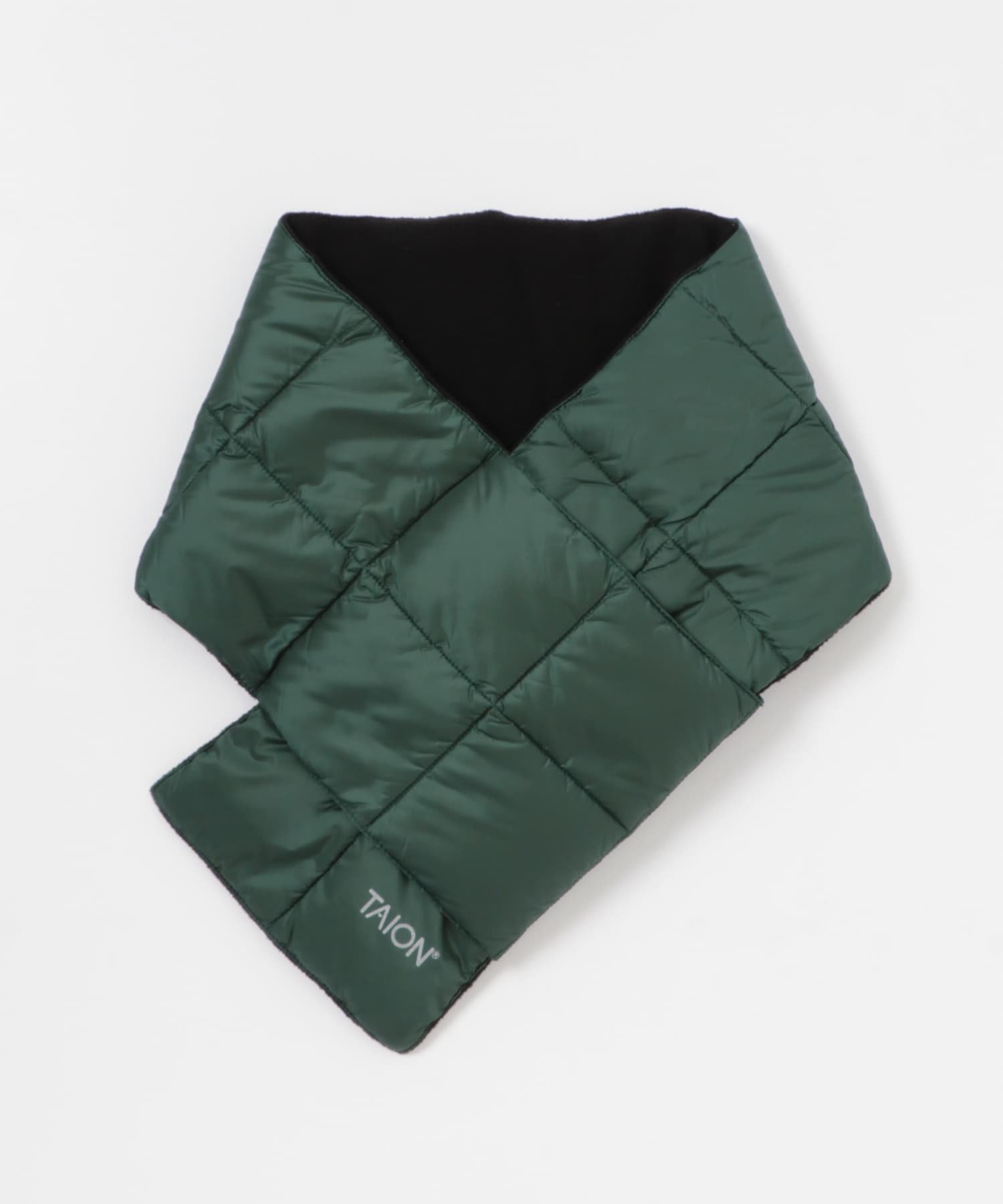 TAION　BASIC DOWN SCARF D.GREEN one