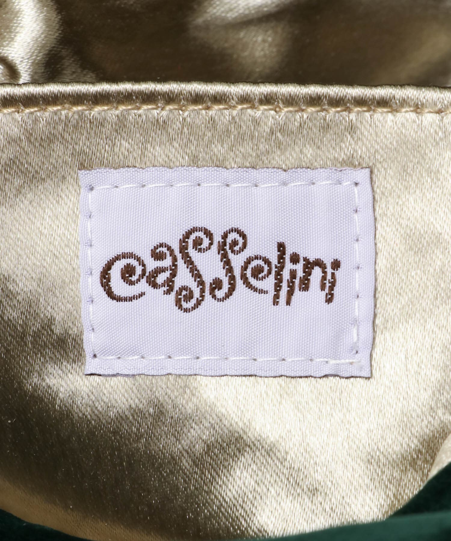 Casselini　バンブーバケツバッグ∴ GREEN FREE