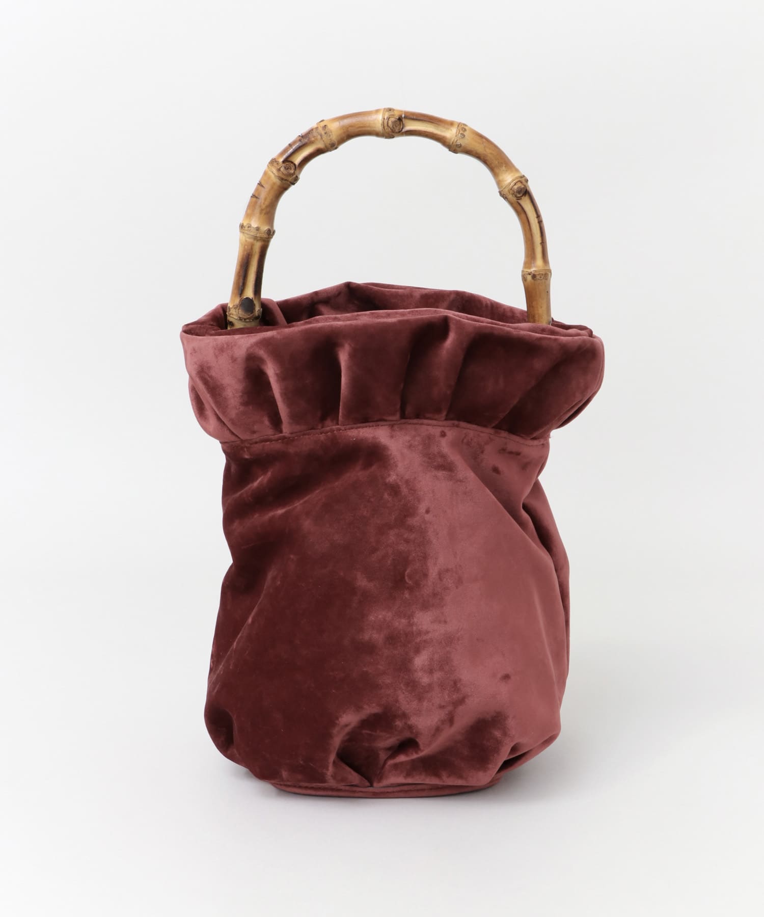 Casselini　バンブーバケツバッグ∴ BORDEAUX FREE
