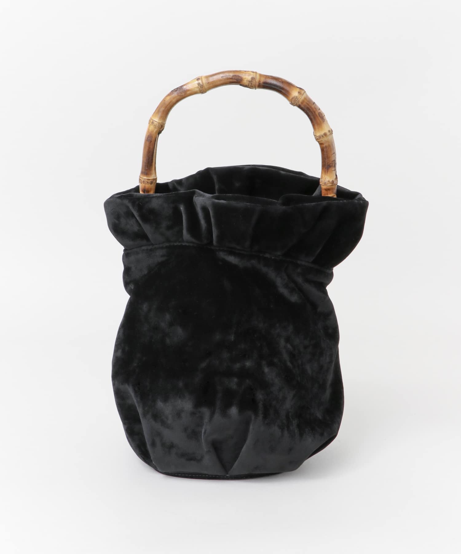 Casselini　バンブーバケツバッグ∴ BLACK FREE