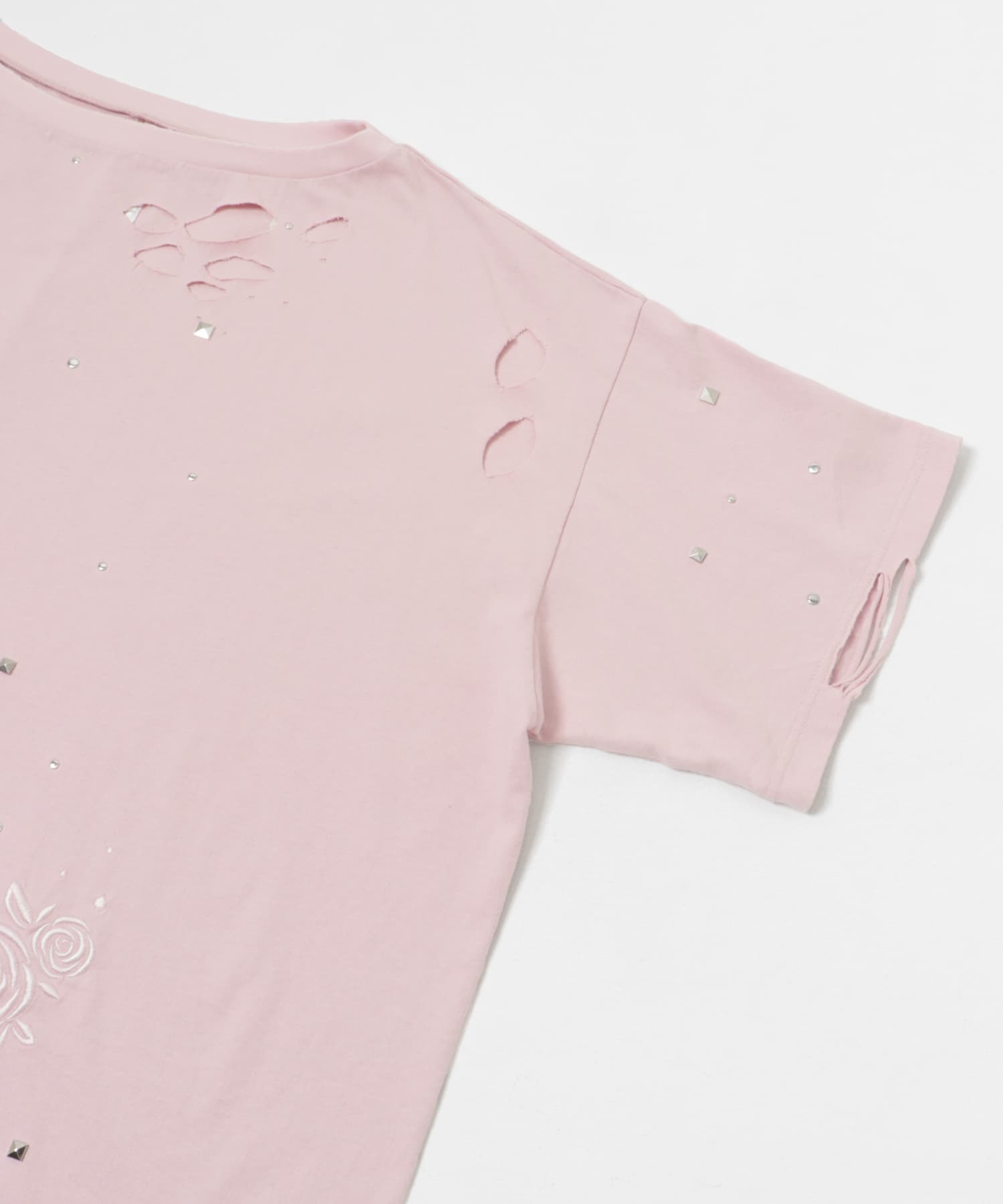 neith.tokyo　Rose Studs T-sirts PINK FREE