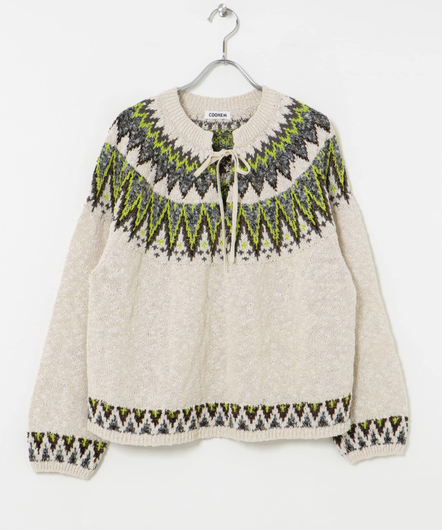 米富繊維　SUMMER NORDIC KNIT PULLOVER