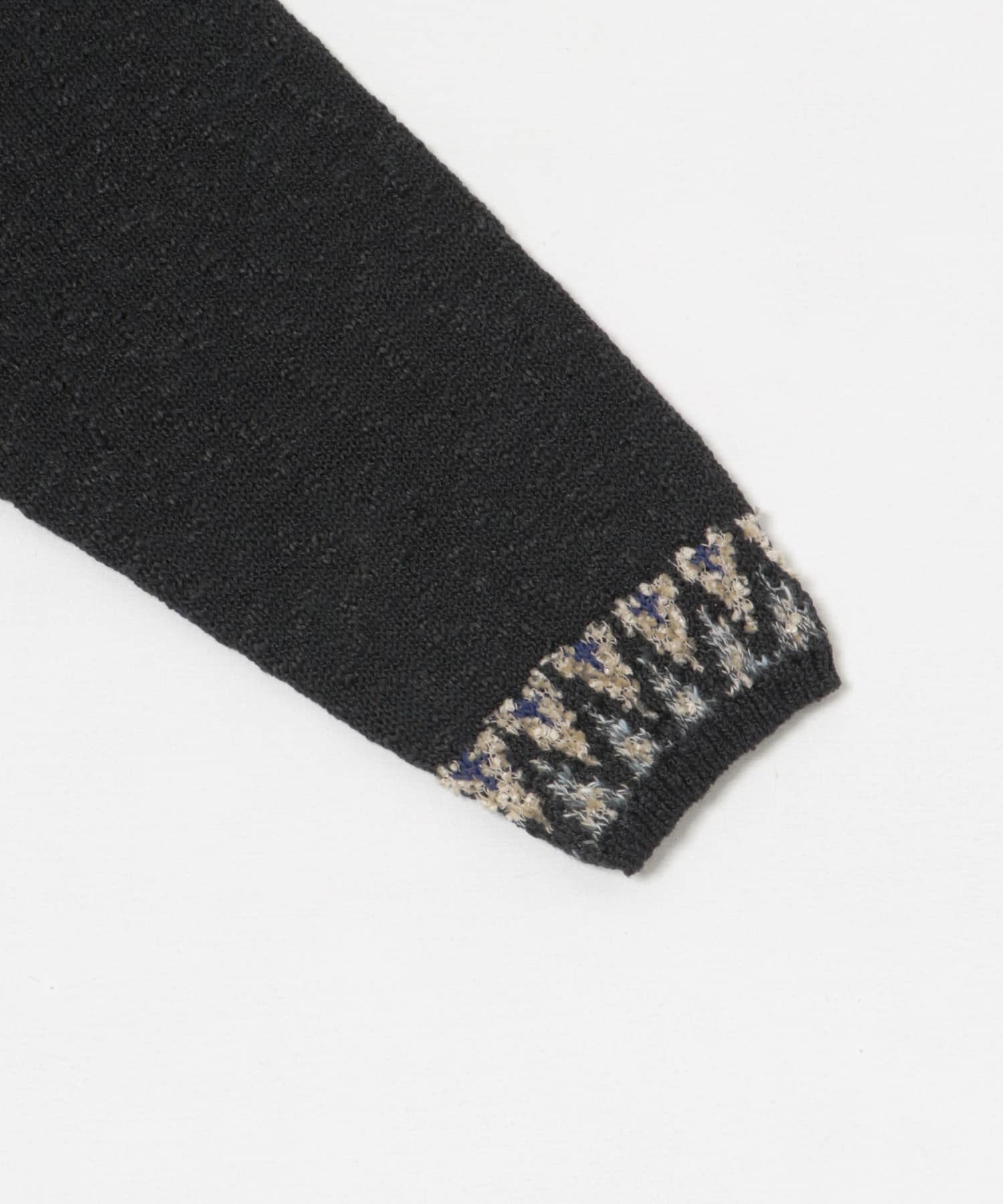 米富繊維　SUMMER NORDIC KNIT PULLOVER 14BLACK FREE
