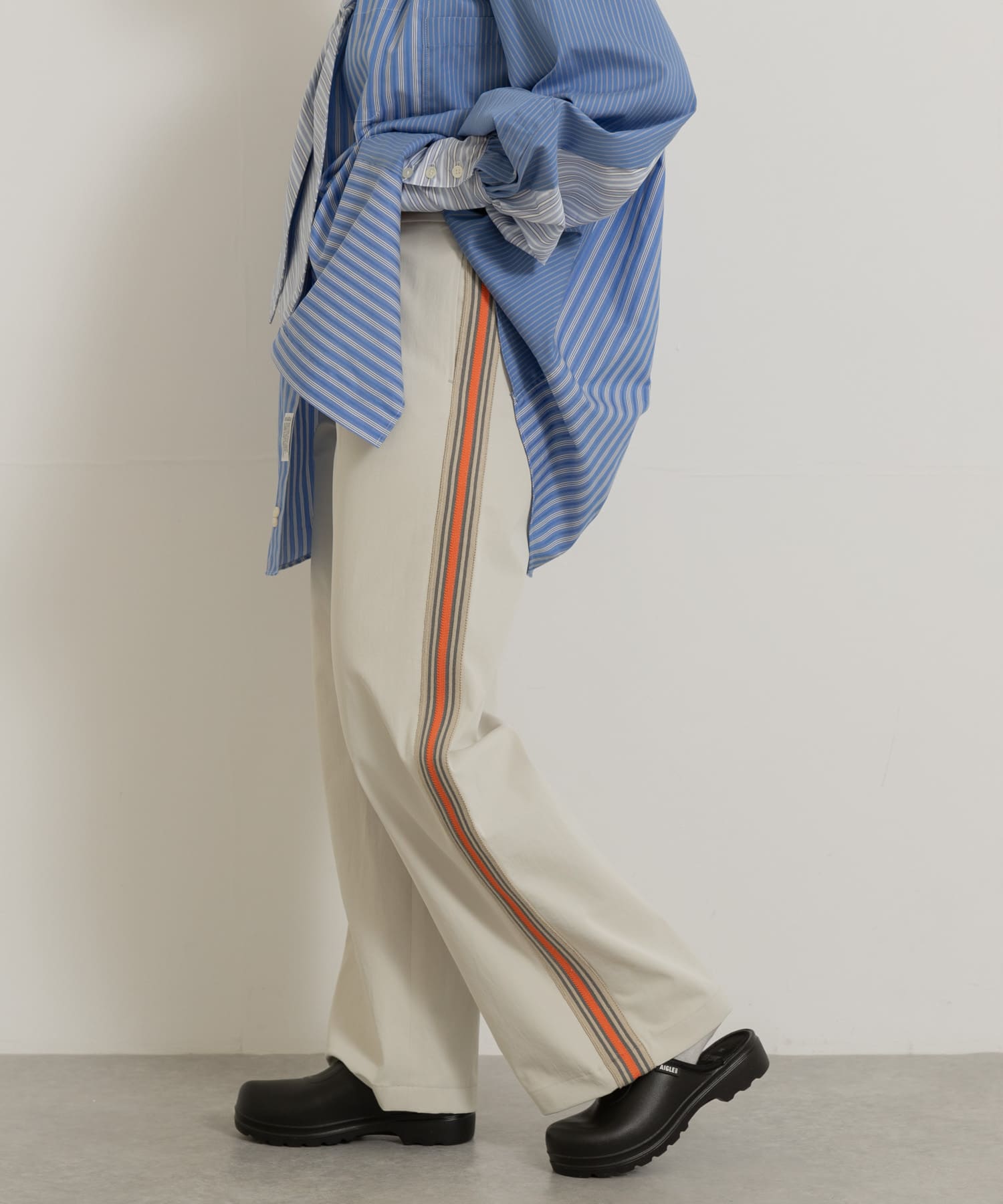 米富繊維　KNIT SIDELINE PANTS-WOMEN
