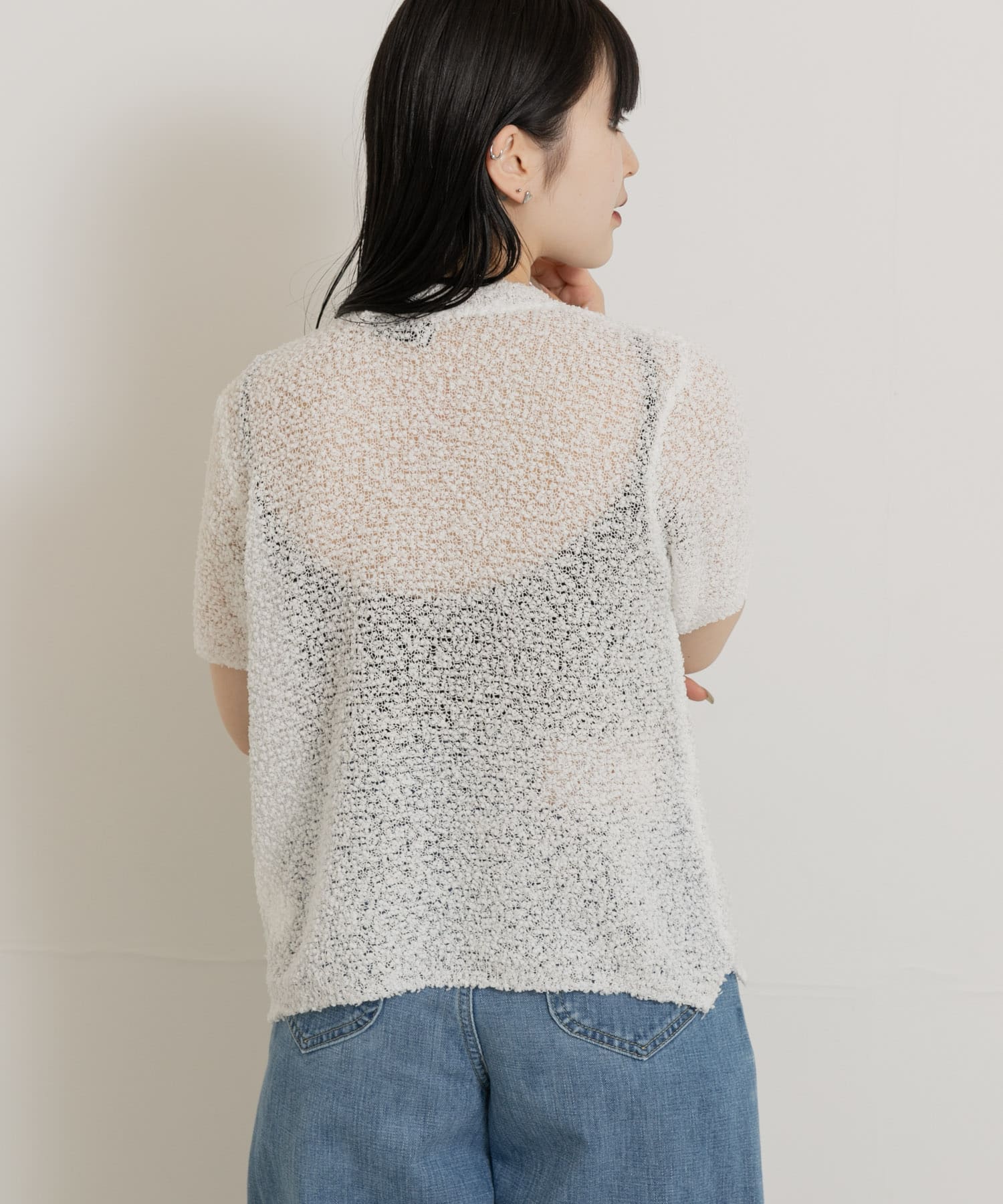 米富繊維 SHEER MOLE KNIT PULLOVER(FREE 10WHITE): トップス｜URBAN