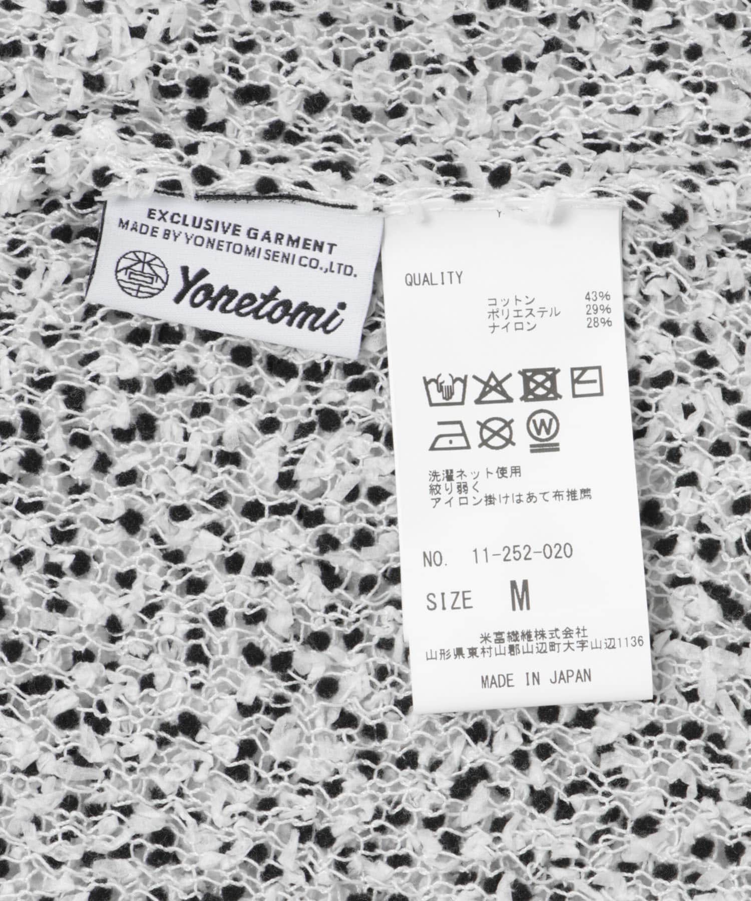 米富繊維　SHEER MOLE KNIT PULLOVER 01MONO FREE