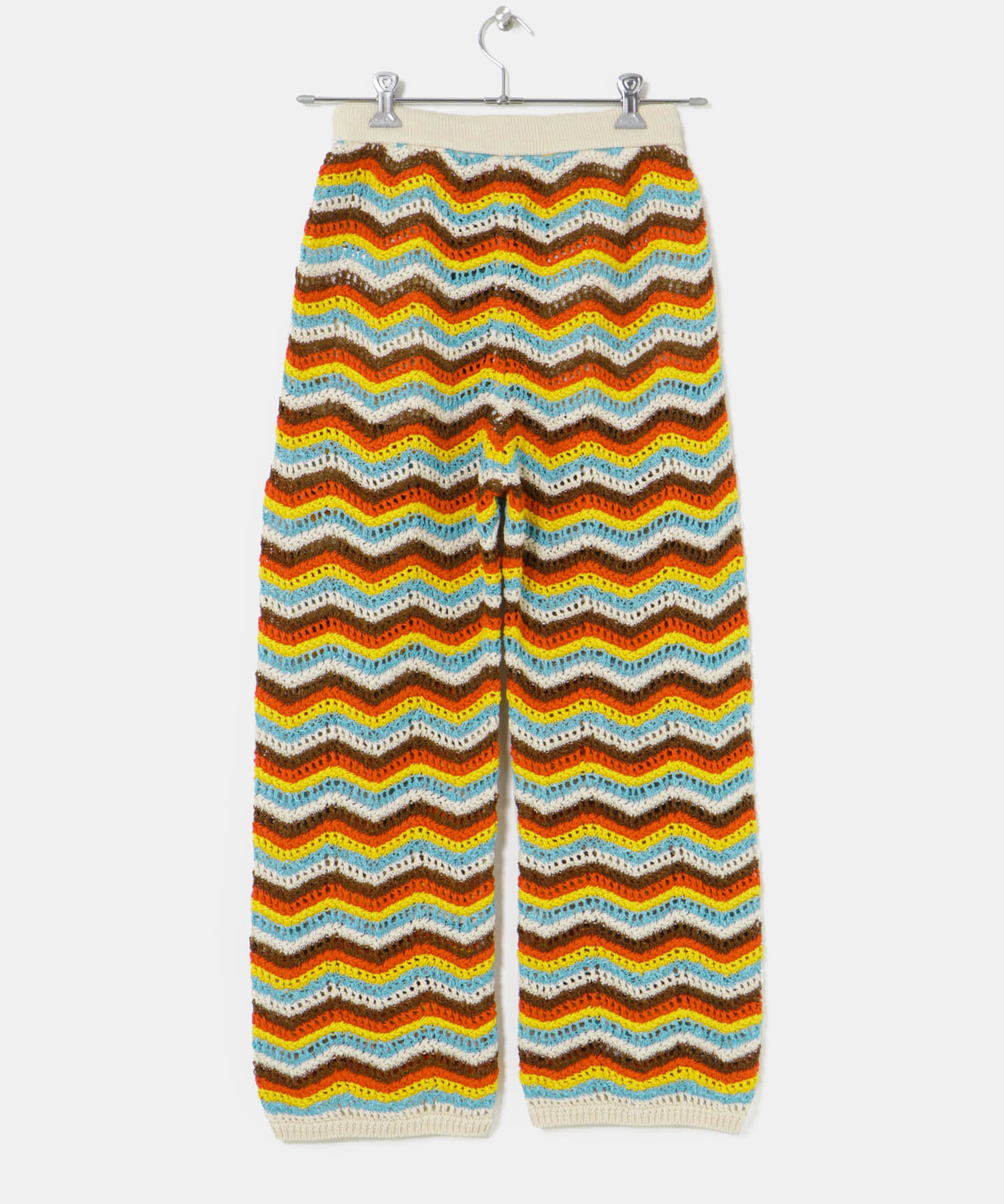 米富繊維 ZIGZAG SUKASHI KNIT PANTS(M 40IVORY): ボトム｜URBAN
