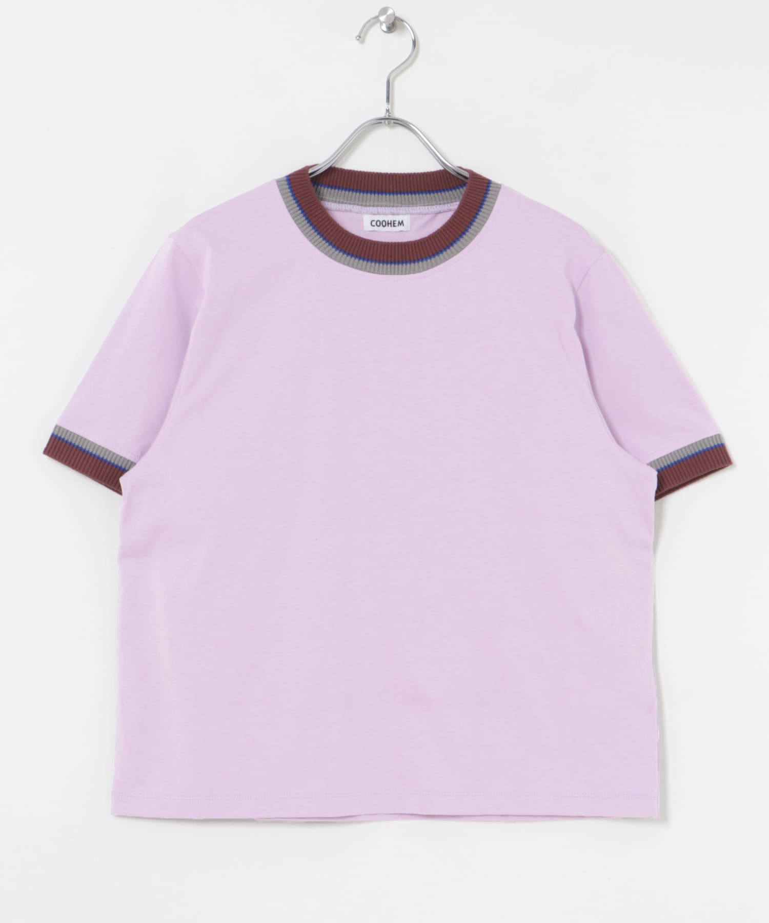 米富繊維　KNIT DETAIL RINGER T-SHIRT