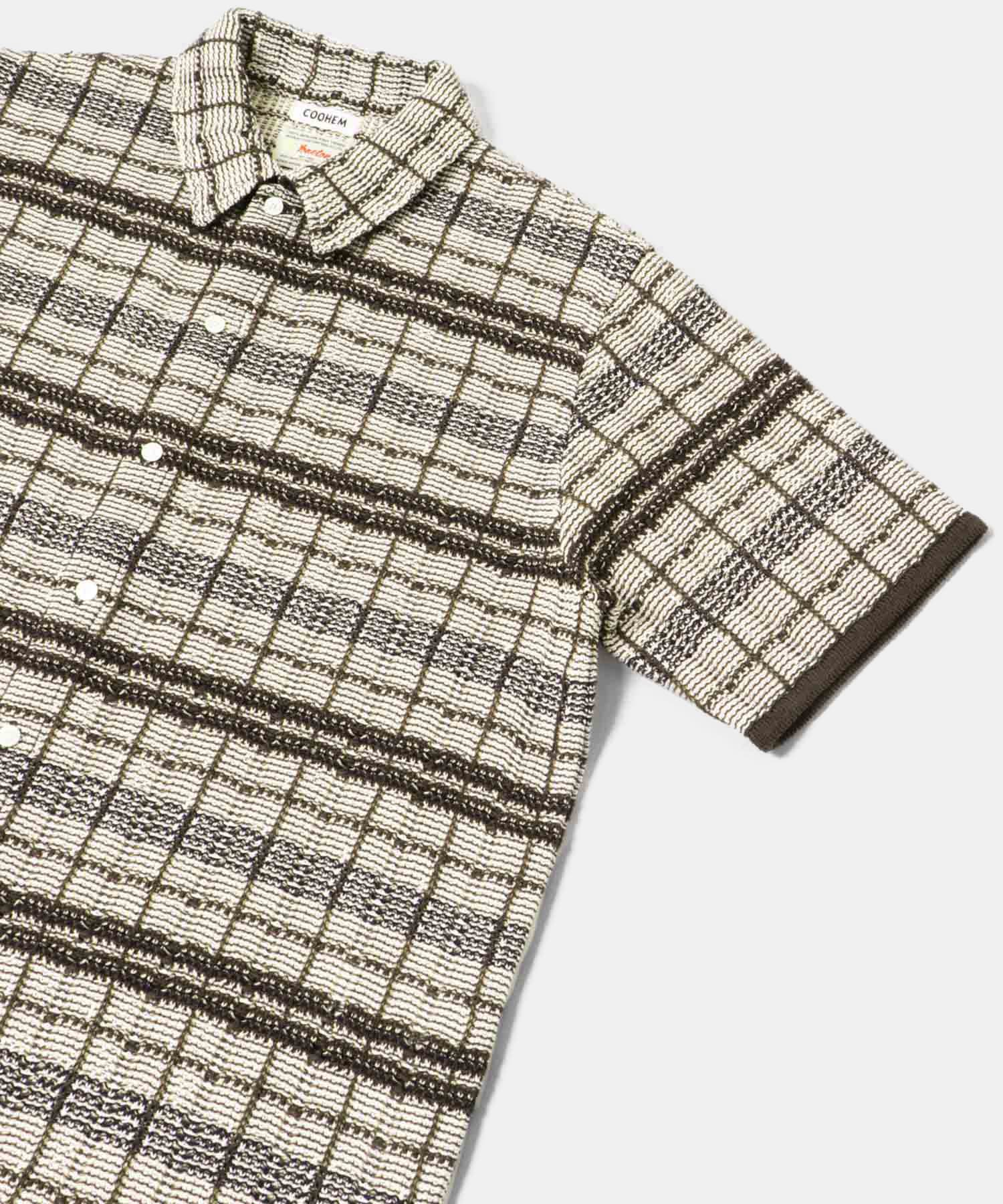 米富繊維　SUKASHI CHECK TWEED S/T 44BROWN M