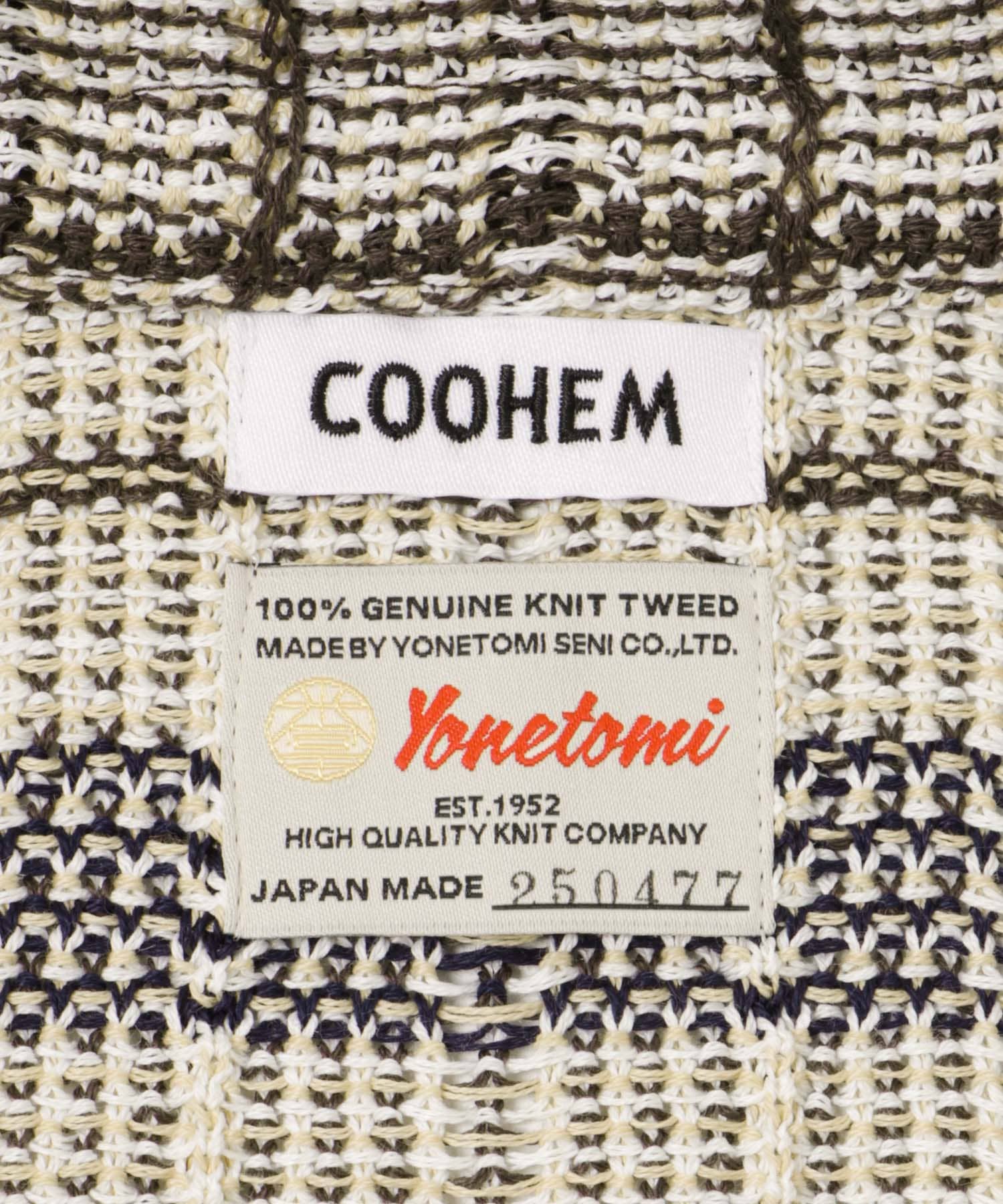 米富繊維　SUKASHI CHECK TWEED S/T 44BROWN M