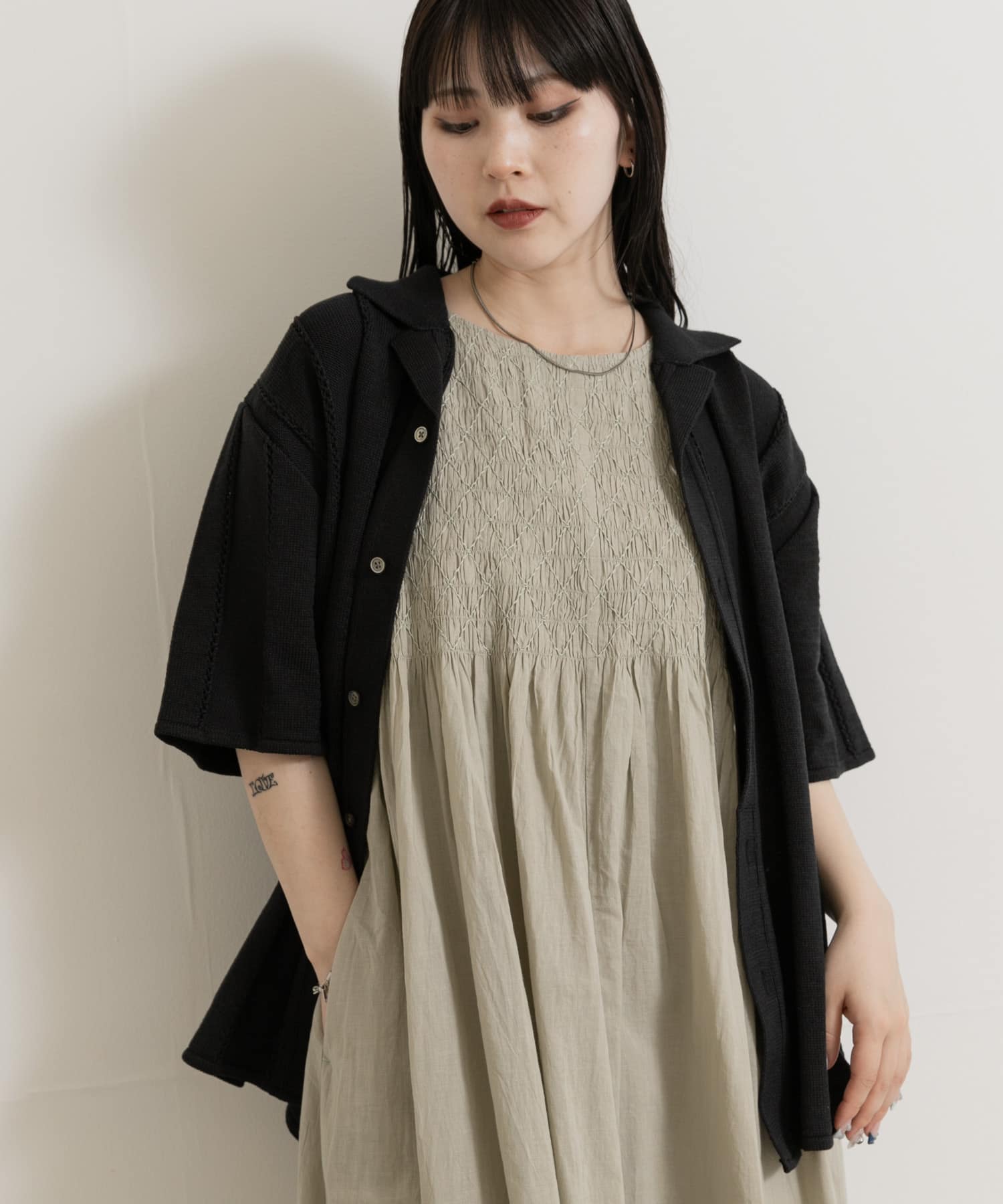 米富繊維　LINKS STRIPE KNIT S/T