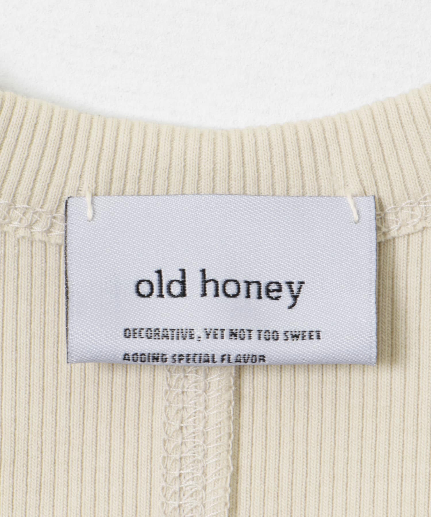 old honey　45℃ rib tanktop edifice beige FREE