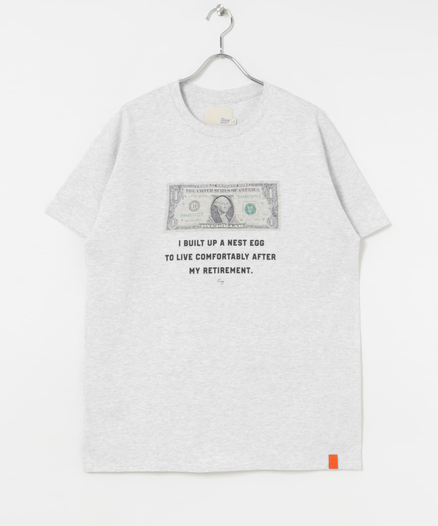 TONY　DOLLAR TEE ASH S
