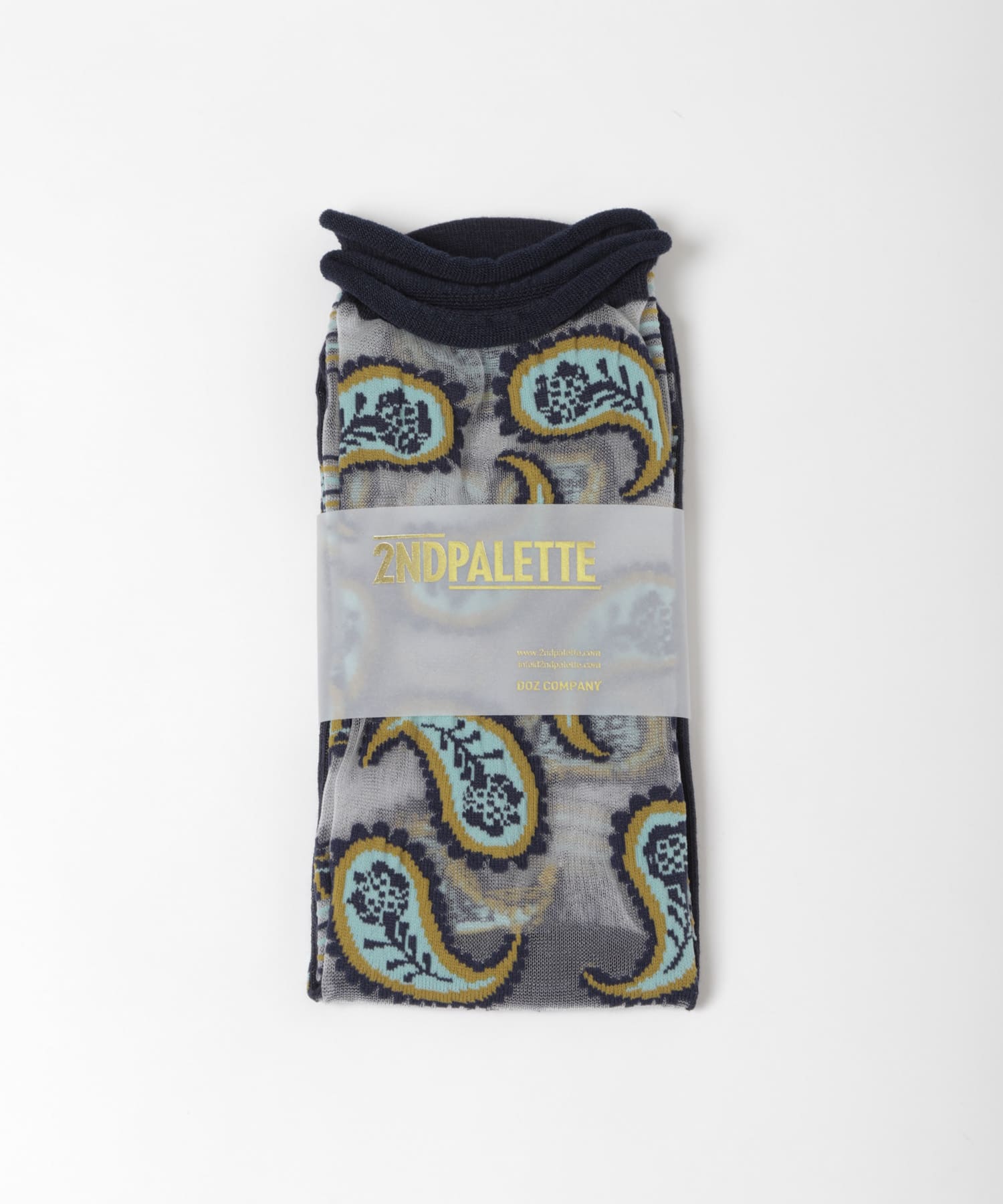 2ND PALETTE　paisley crew tulle socks