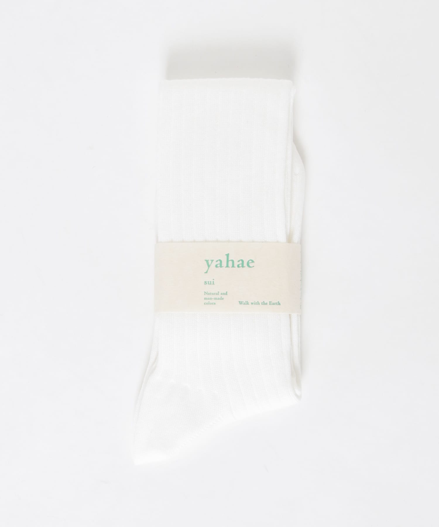 YAHAE　Organic Cotton Ribbed Knee Socks-S 01 White S