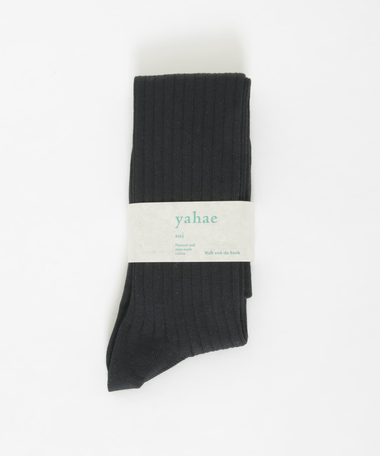 YAHAE　Organic Cotton Ribbed Knee Socks-S 05 Black S