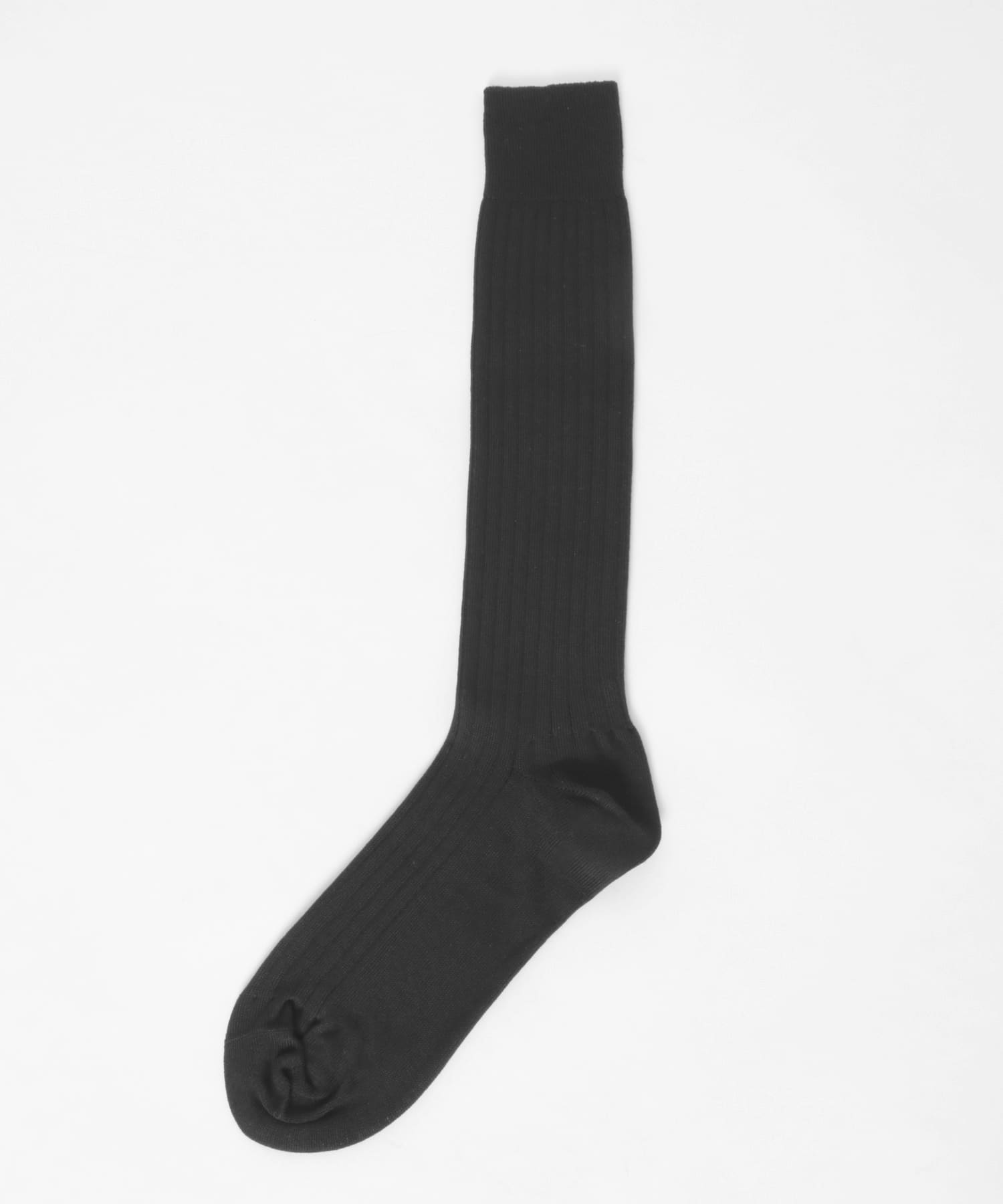 YAHAE　Organic Cotton Ribbed Knee Socks-S 05 Black S
