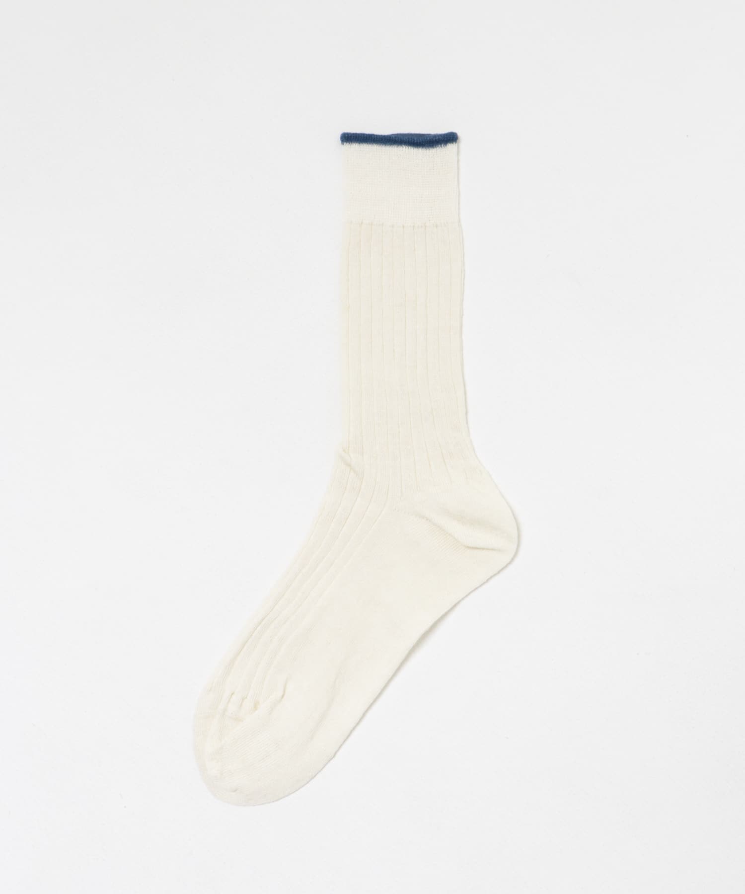 YAHAE　Linen Ribbed Socks-M 01 White M