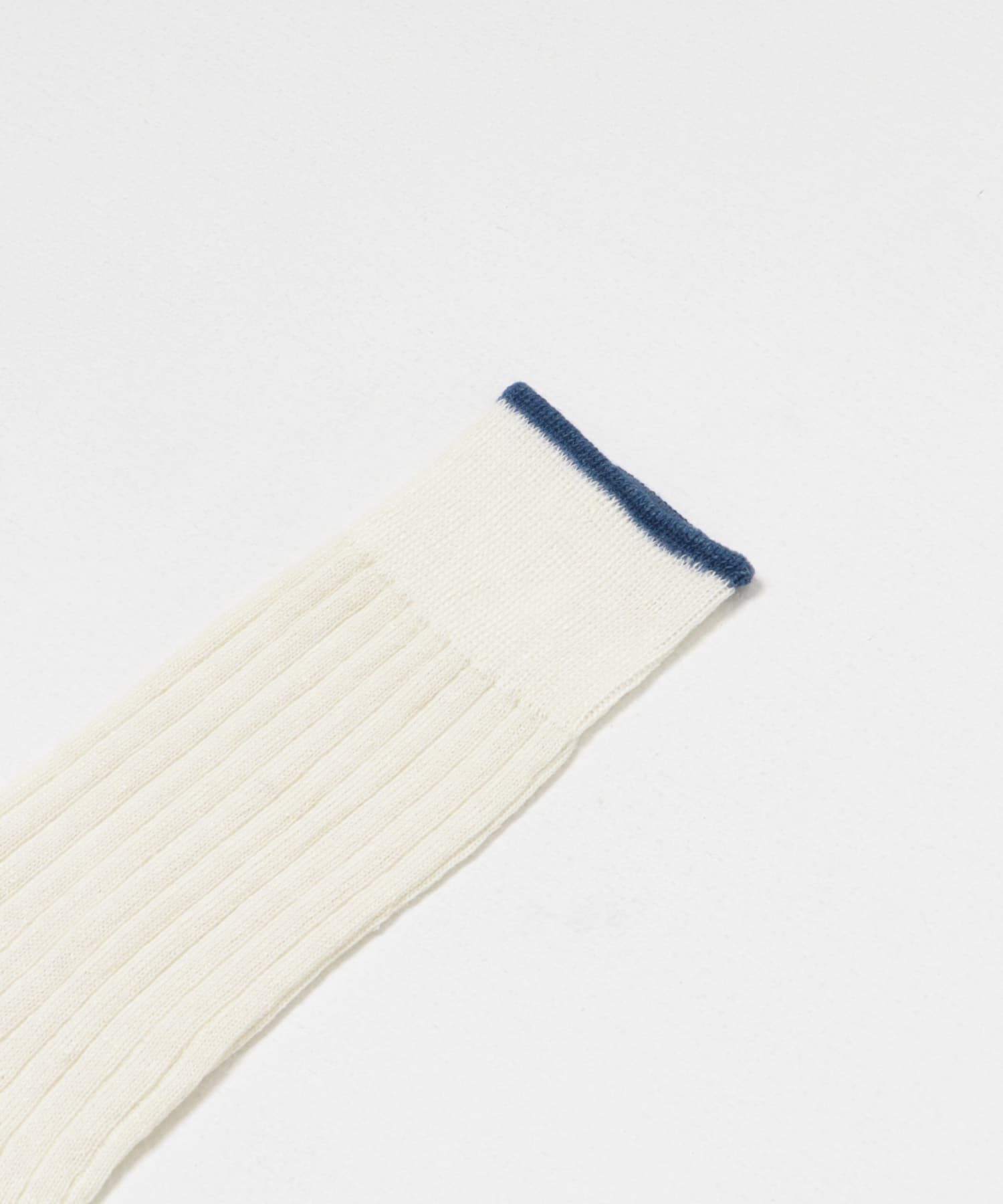 YAHAE　Linen Ribbed Socks-M 01 White M