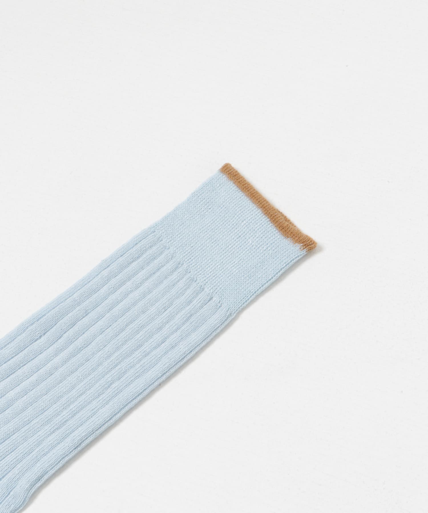 YAHAE　Linen Ribbed Socks-M 14 P.Blue M