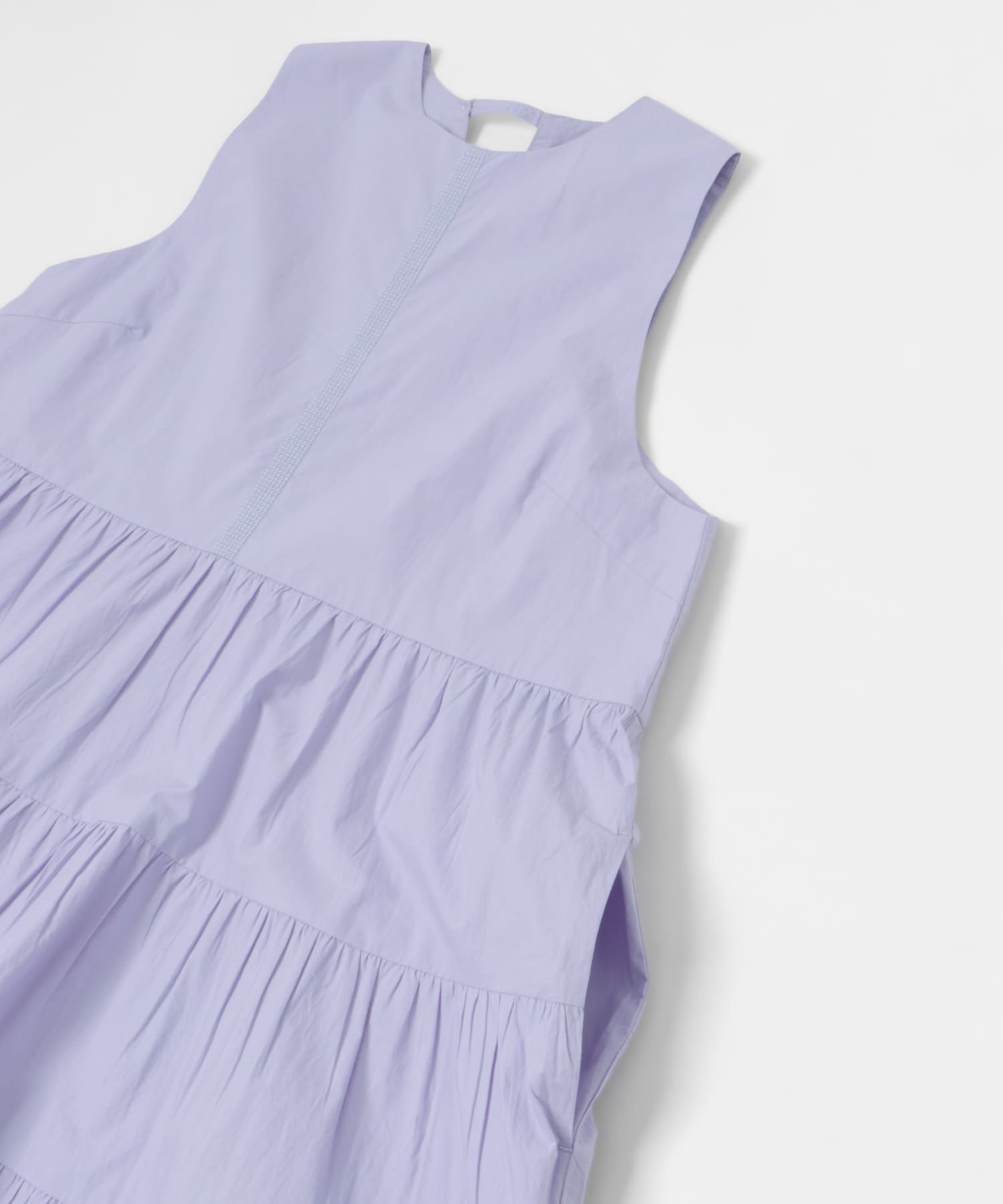 FANAKA　Poplin tiered dress 024BLU FREE