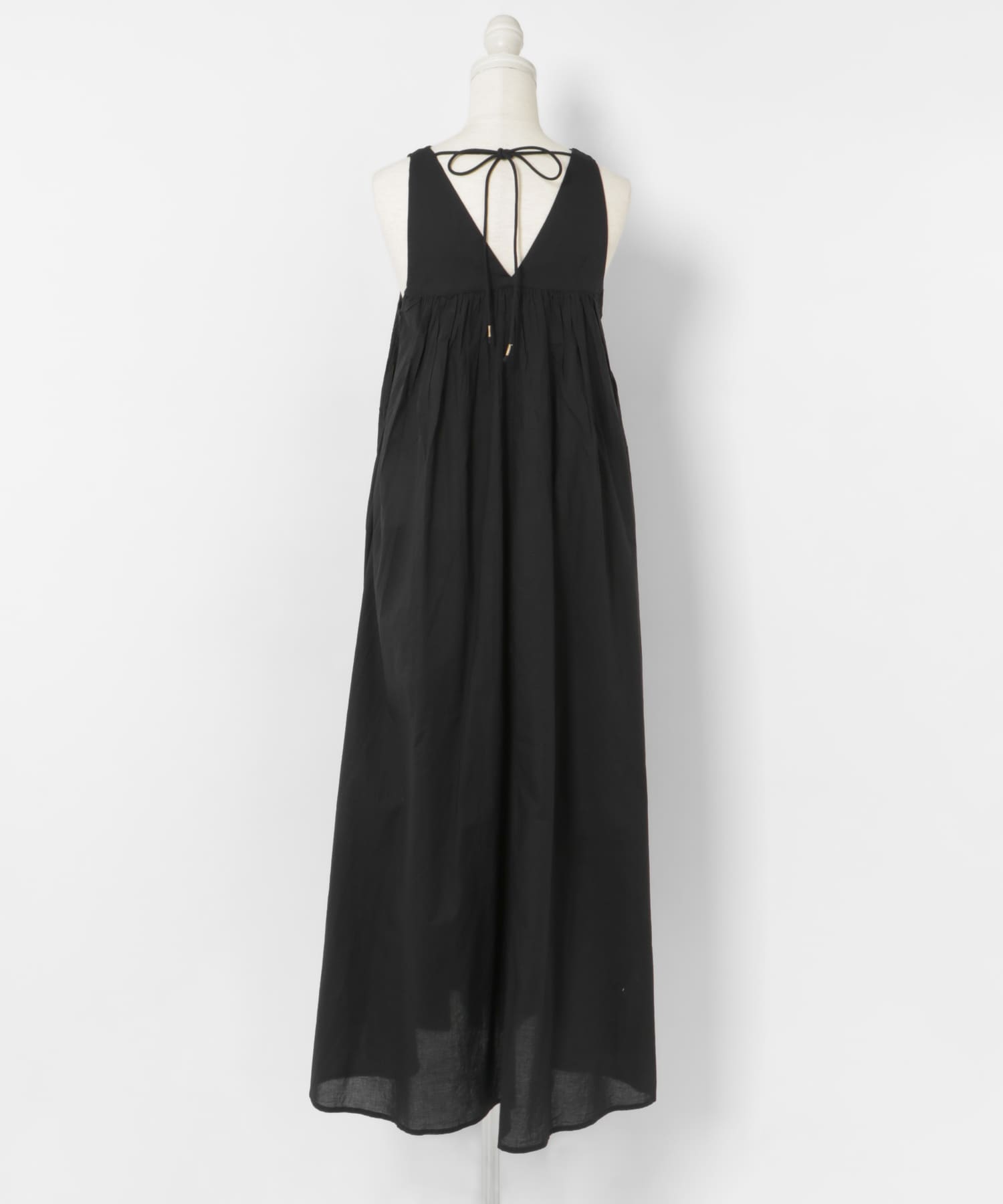 FANAKA　Smocked dress BLACK FREE