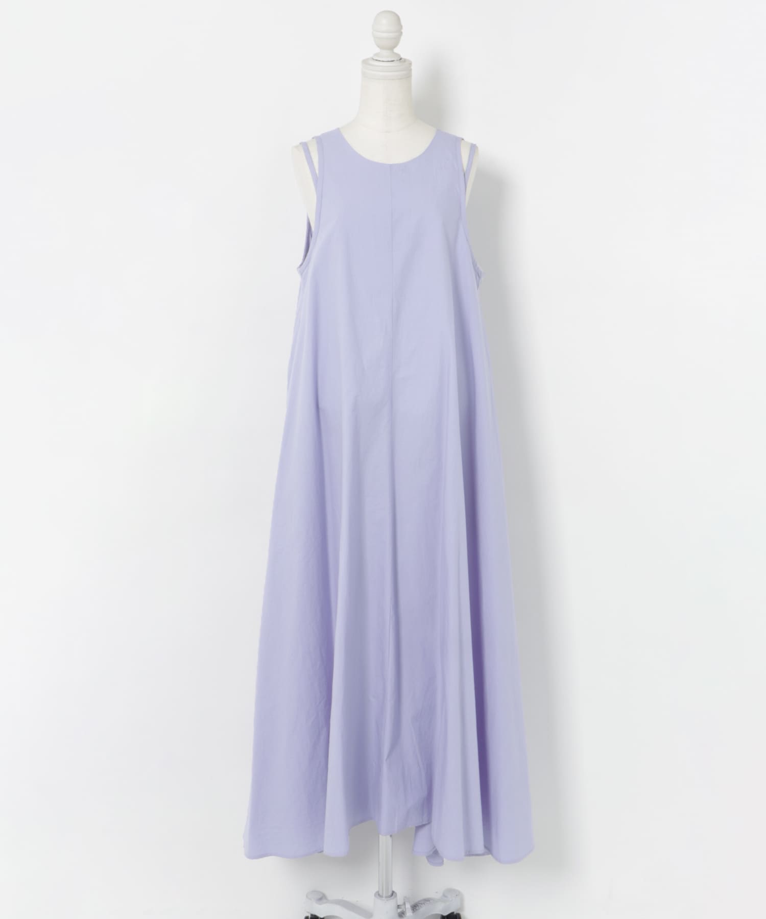 FANAKA　Poplin Spread Dress BLUE FREE