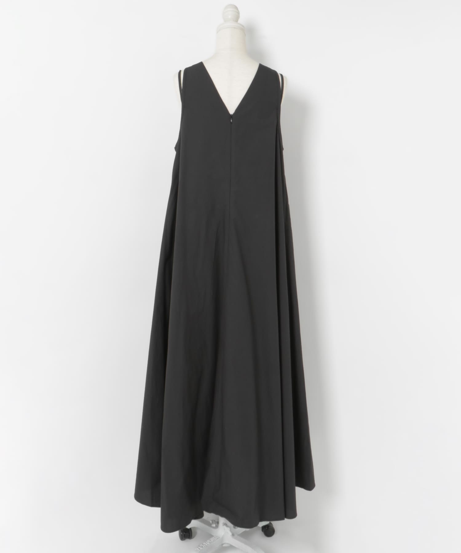 FANAKA　Poplin Spread Dress BLACK FREE
