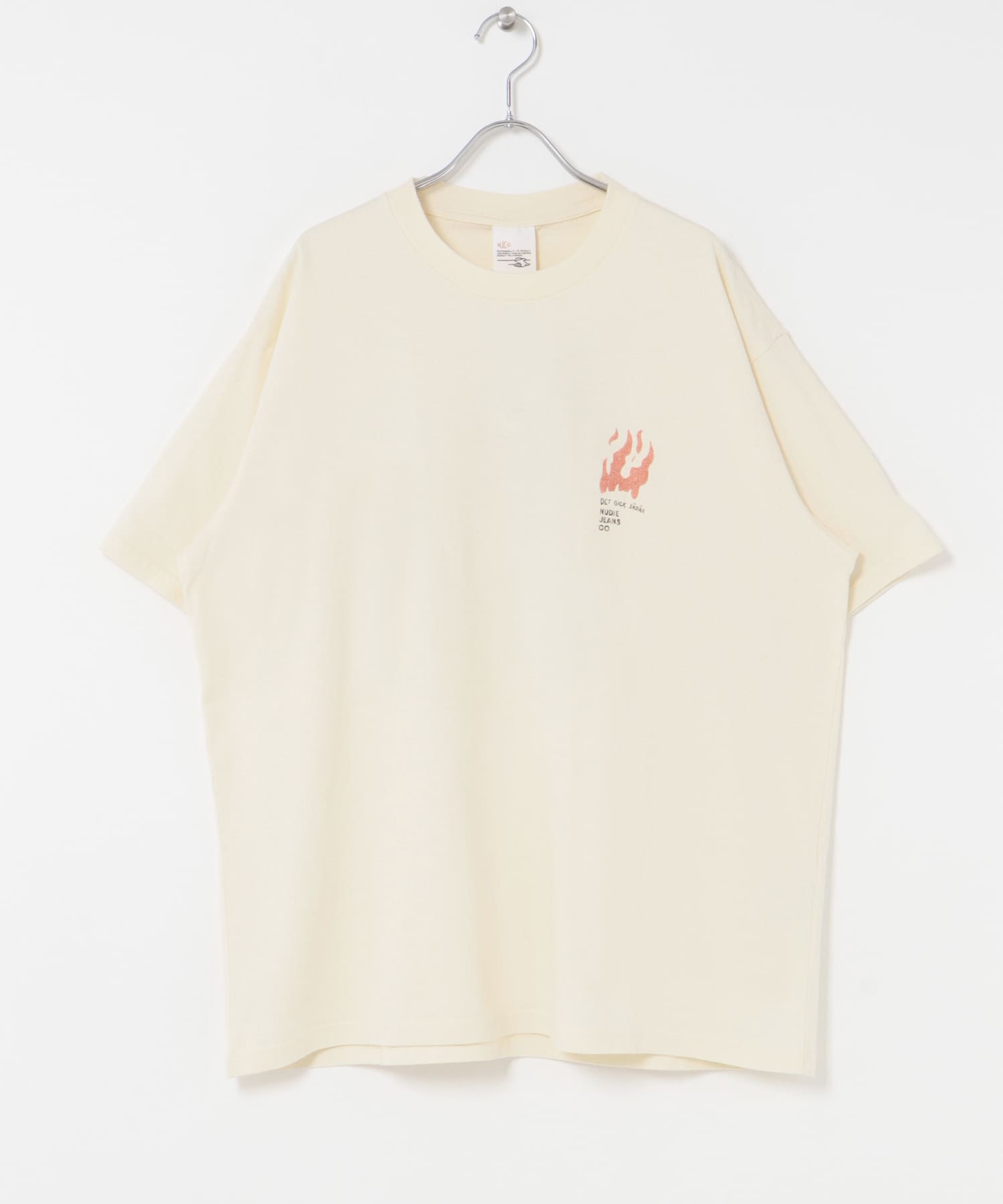 NUDIE JEANS　Koffe Fails T-Shirt Ecru M