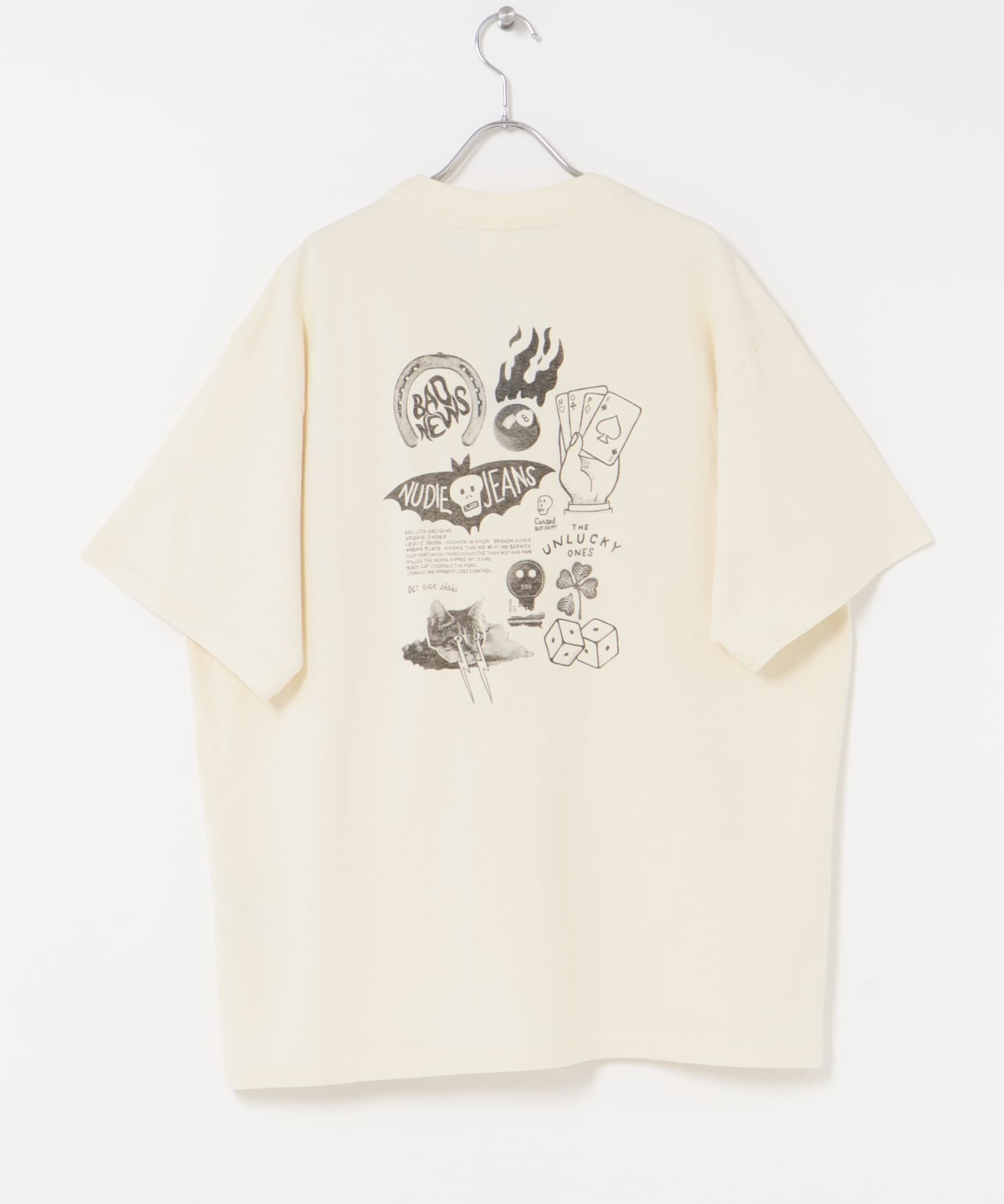 NUDIE JEANS　Koffe Fails T-Shirt Ecru M