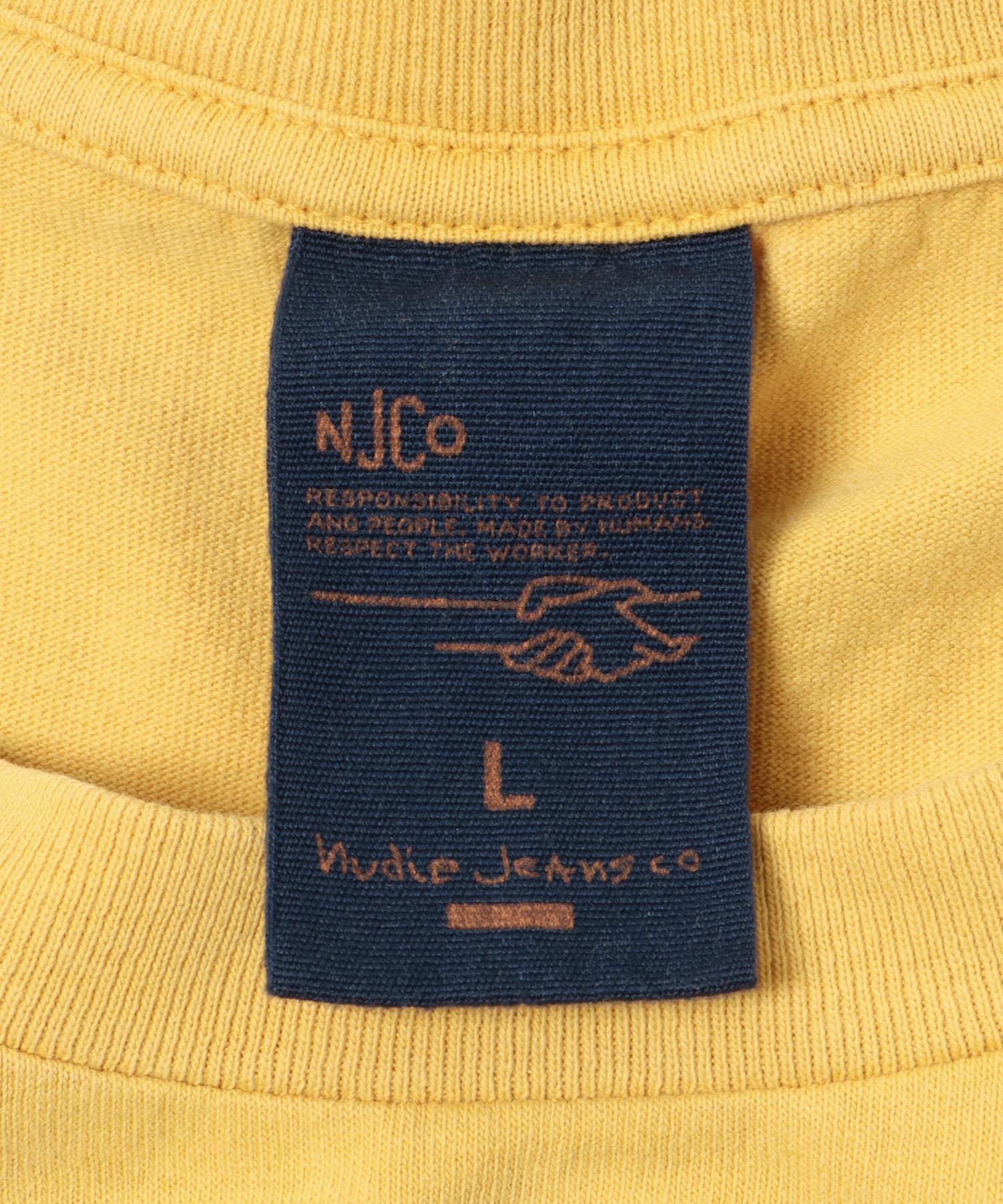 NUDIE JEANS　Roy Average T-Shirt Yellow M