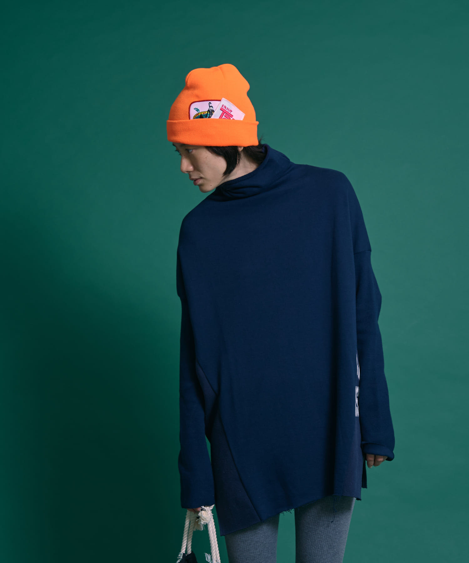 77circa　circa patch knit watch orange1 one