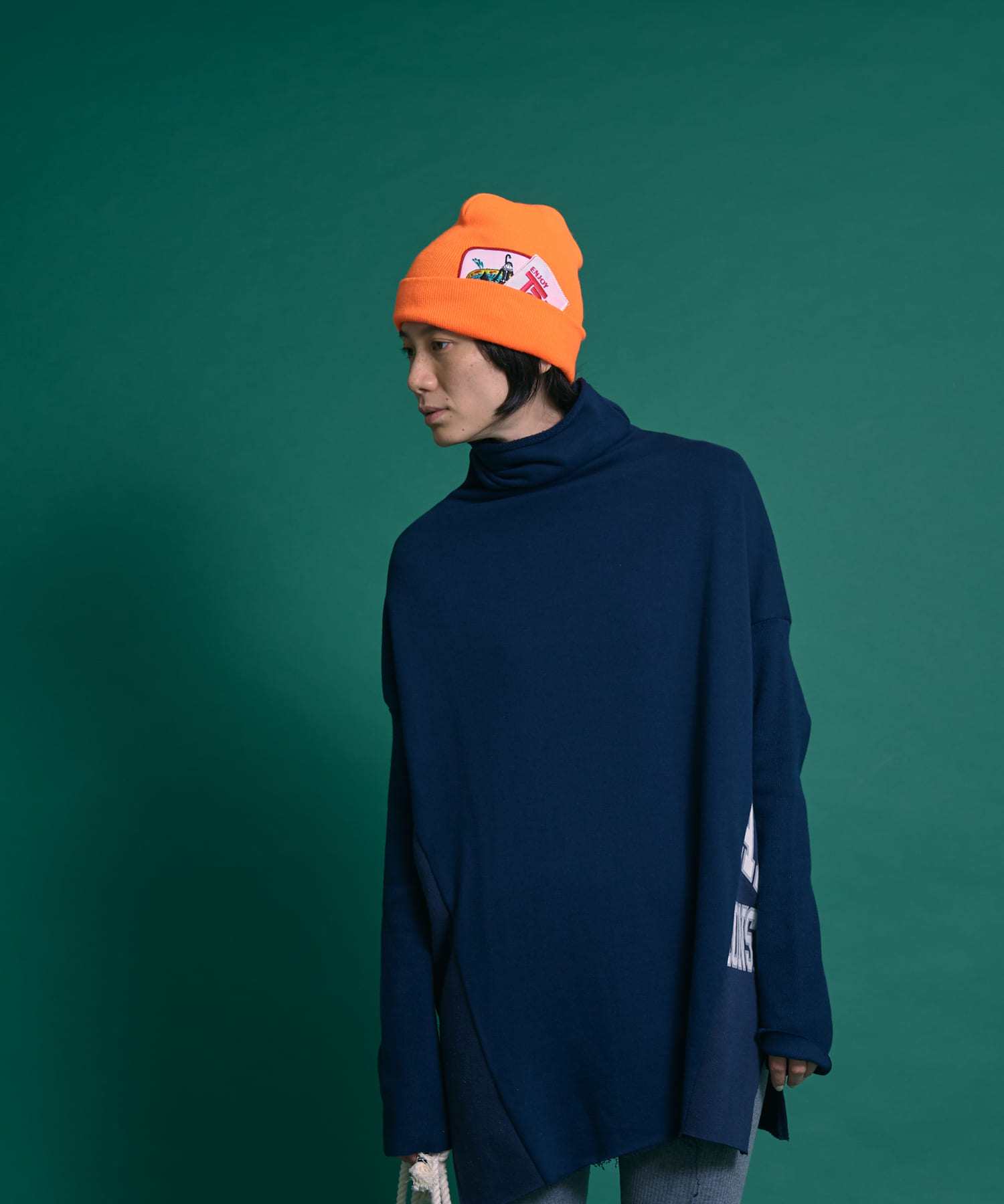 77circa　circa patch knit watch orange1 one