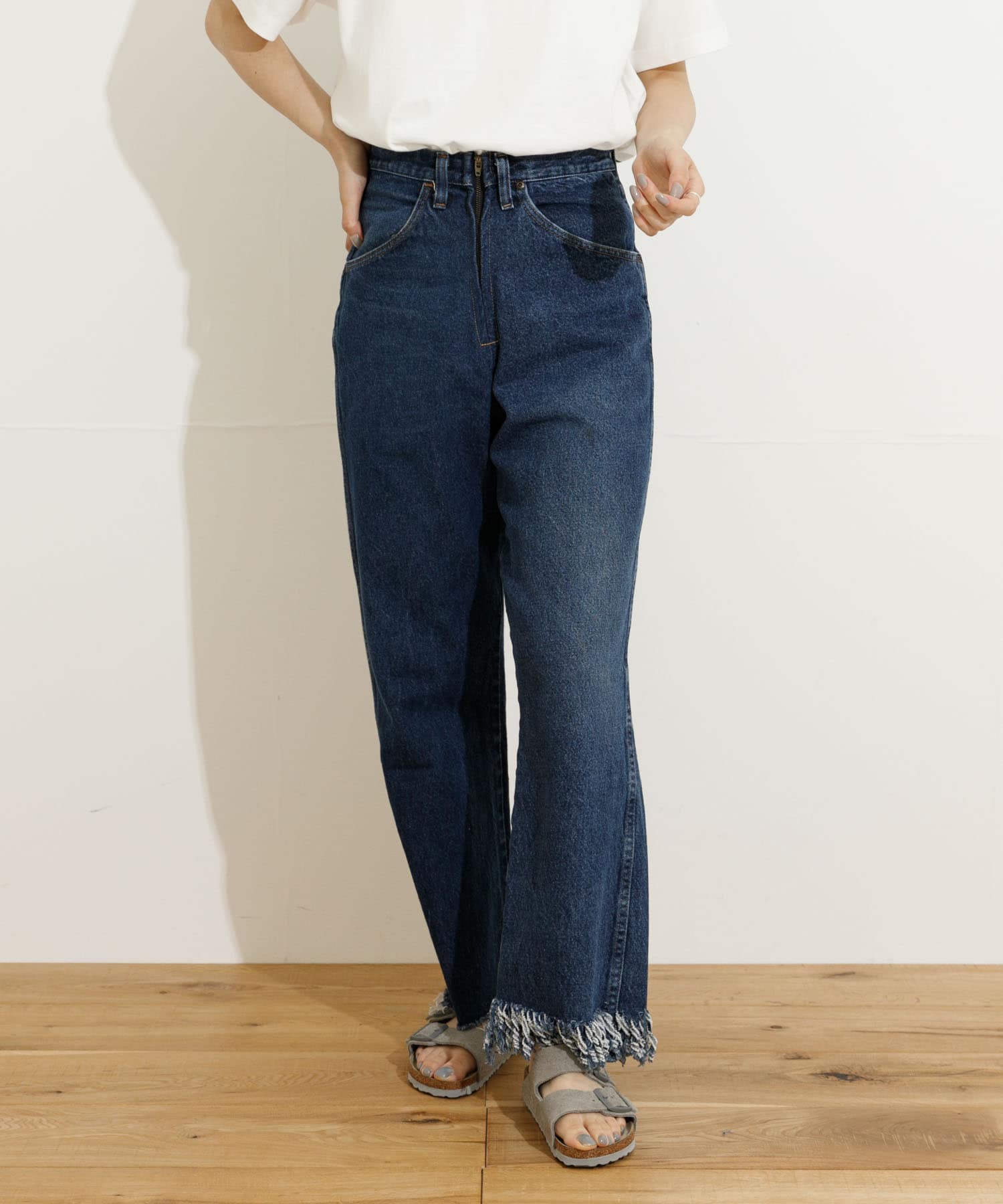 77circa　fringe denim pants 26