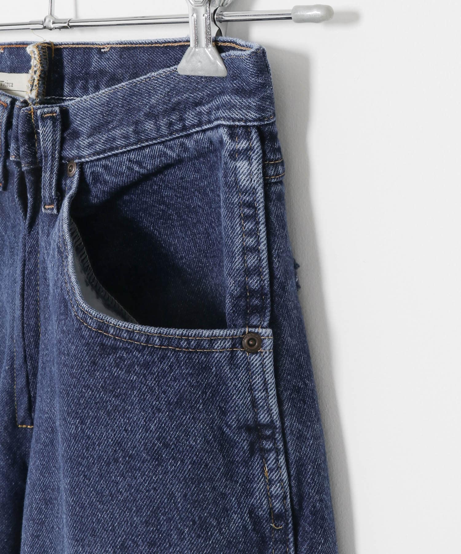 77circa　fringe denim pants 26 blue5 26