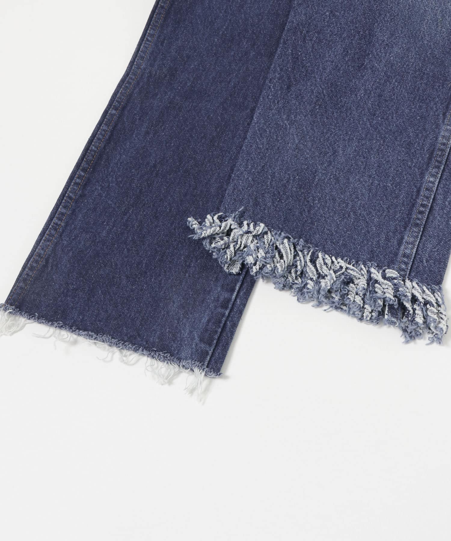 77circa　fringe denim pants 26 blue5 26