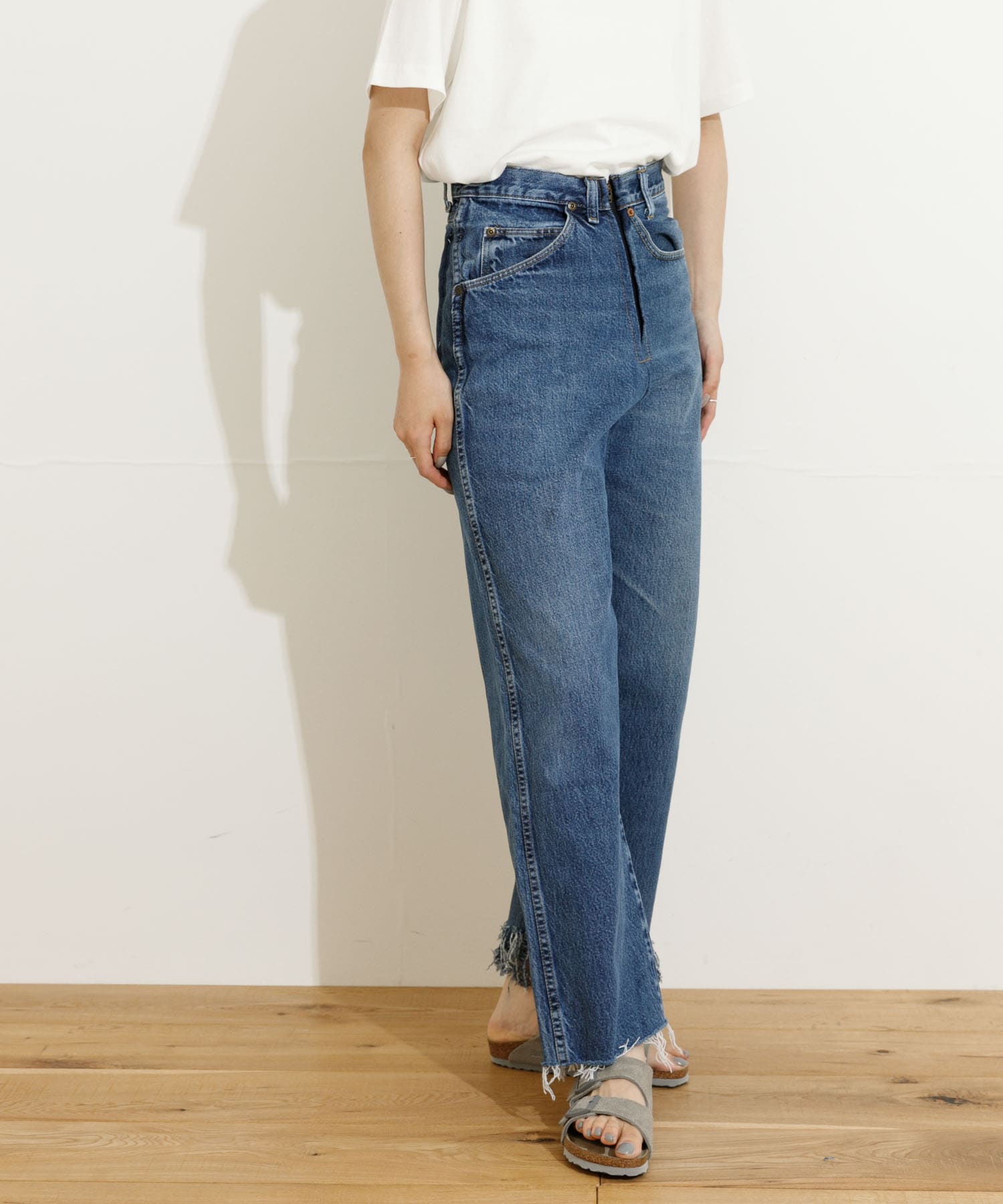 77circa　fringe denim pants 26