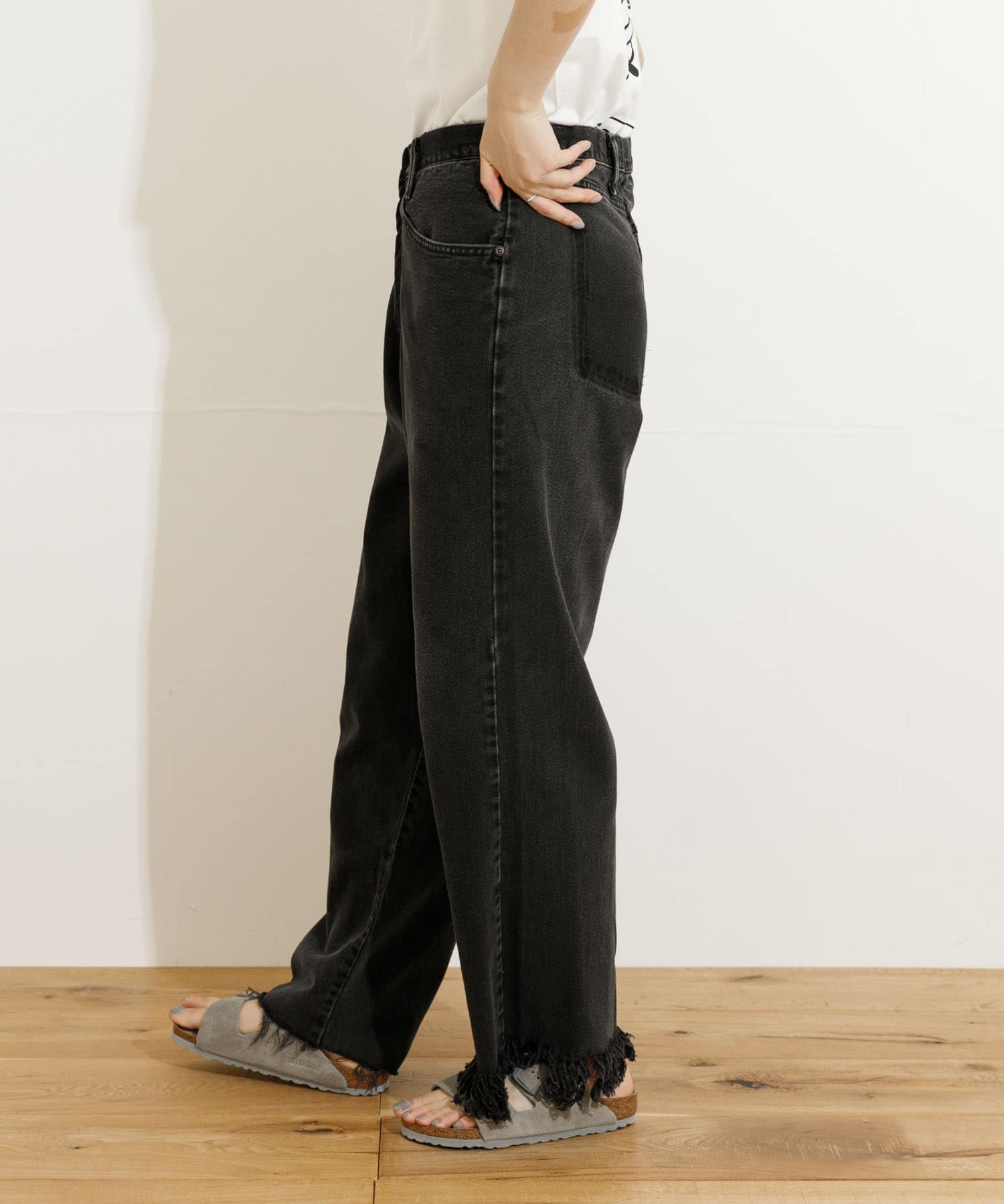 77circa　fringe denim pants 26