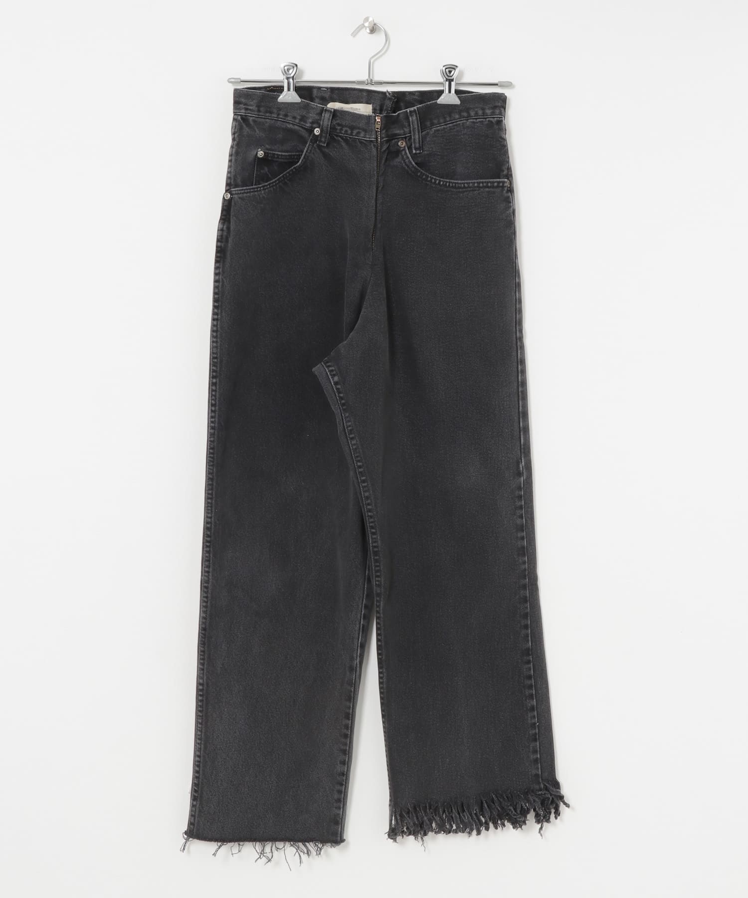77circa　fringe denim pants 26 black4 26