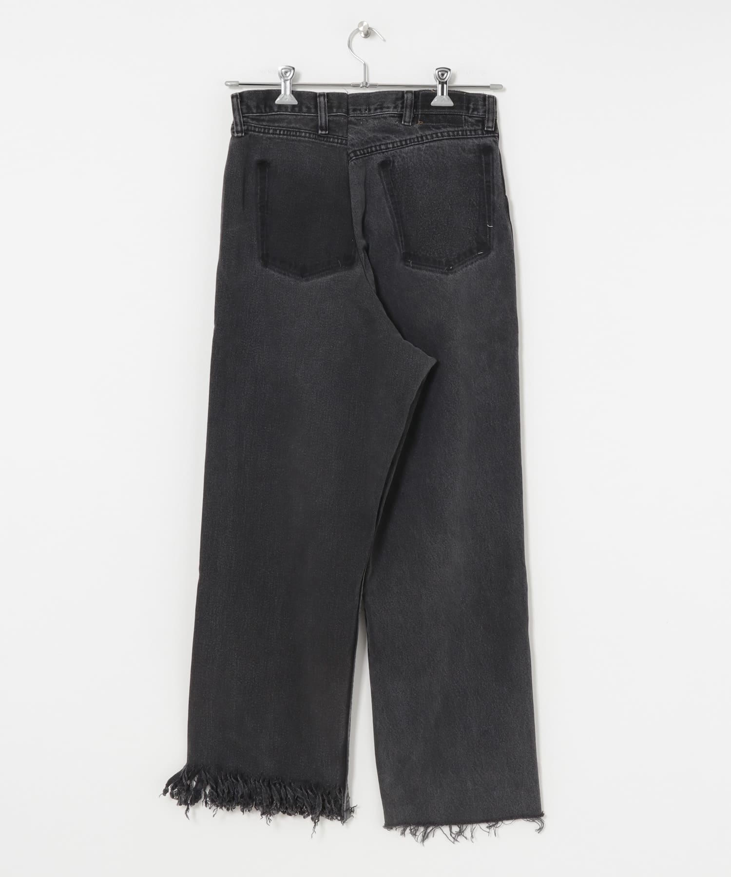 77circa　fringe denim pants 26 black4 26