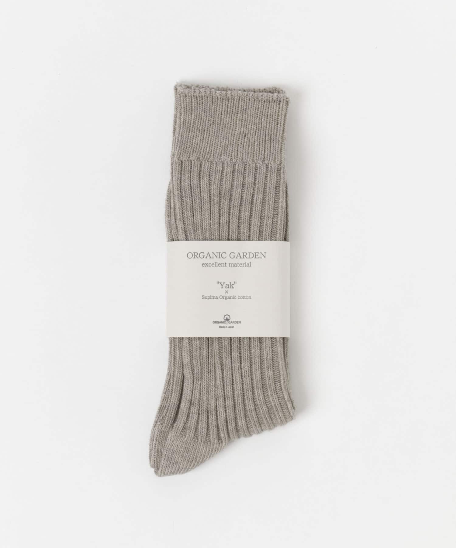 yamaya　スーピマ×ヤク リブソックスM 19ヤクグレー M