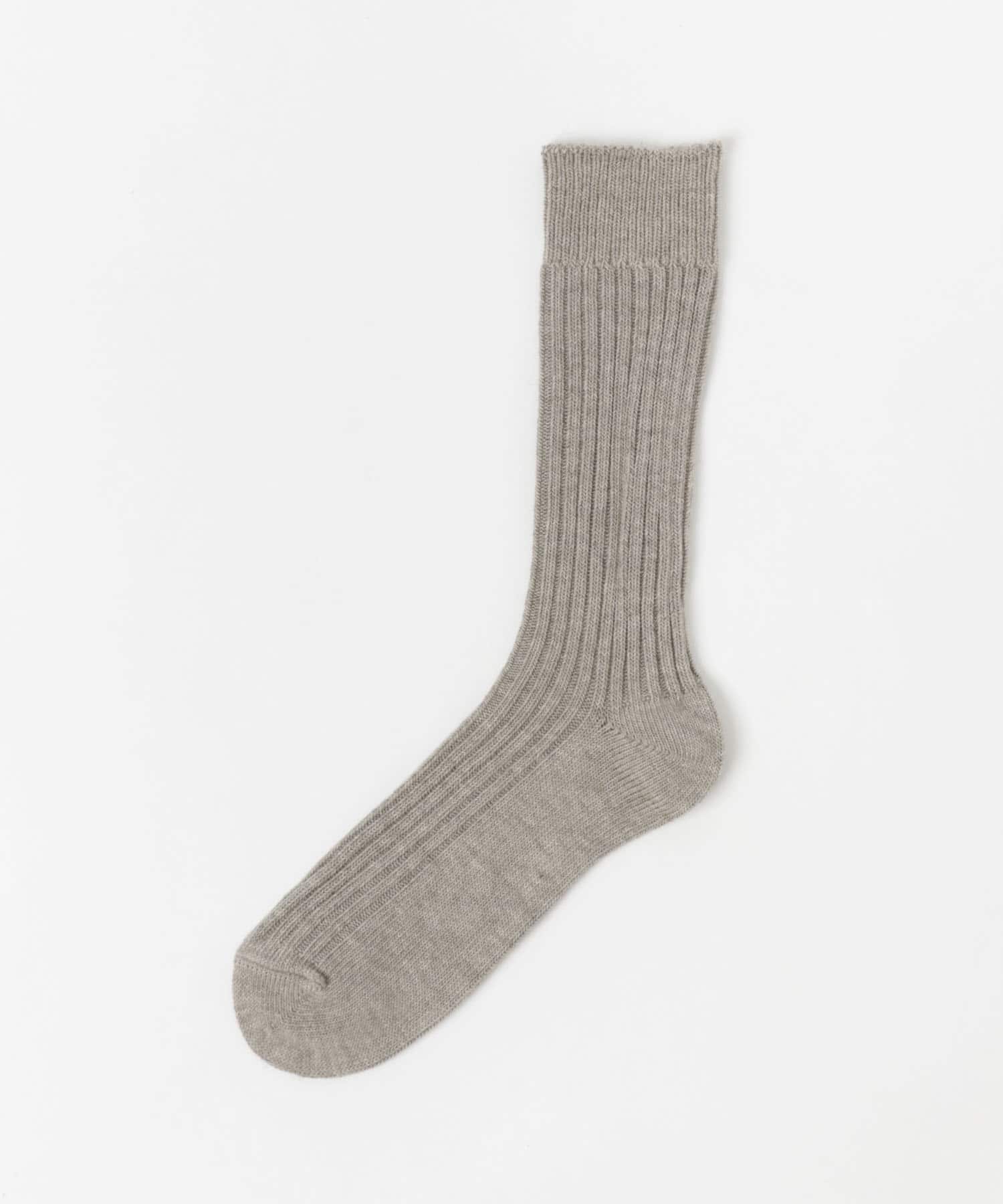 yamaya　スーピマ×ヤク リブソックスM 19ヤクグレー M