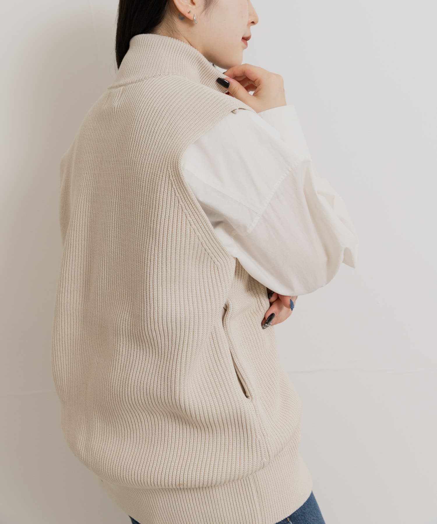 米富繊維　MERCERIZED COTTON RIB VEST