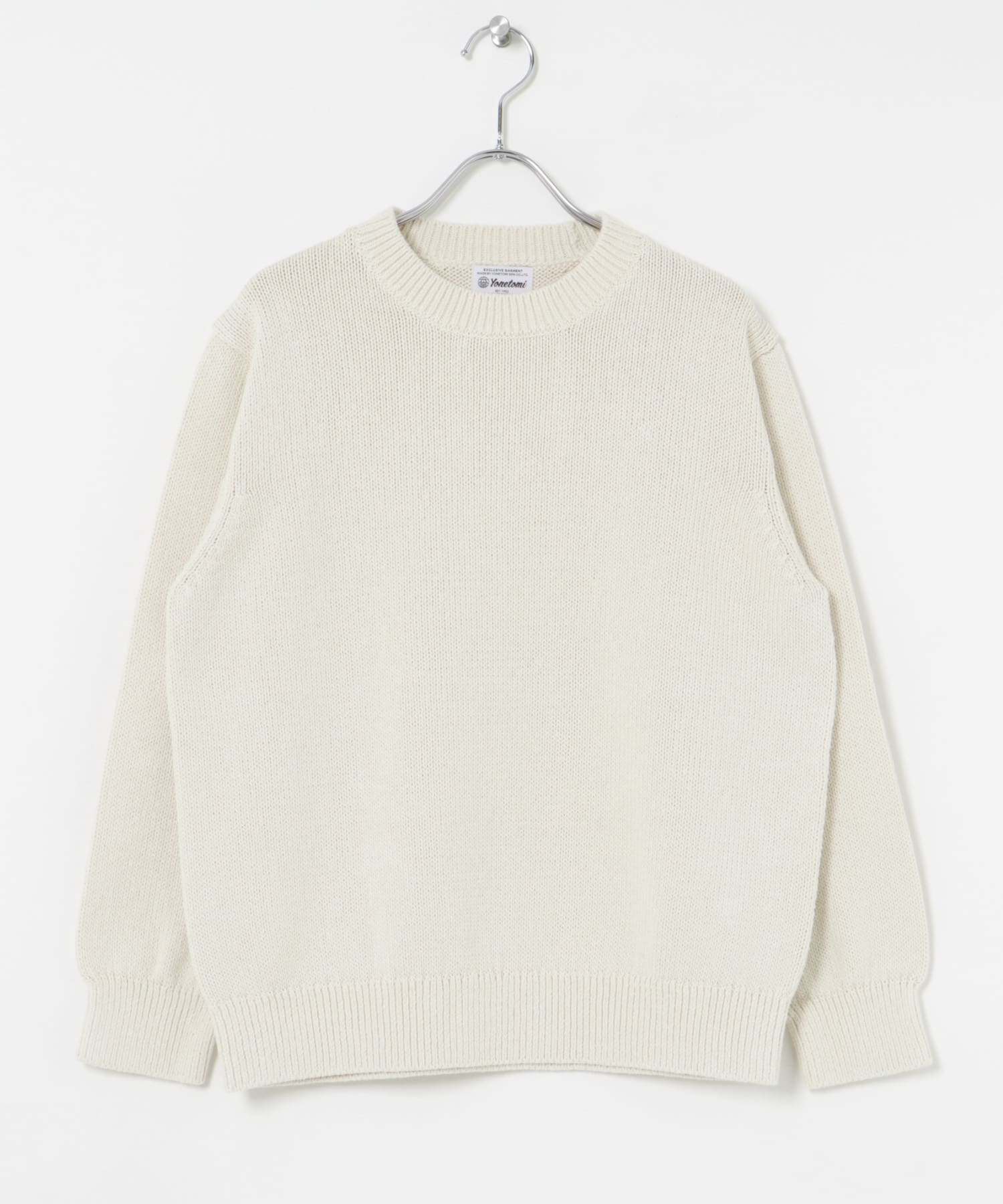 米富繊維　WASHI COTTON KNIT PULLOVER 40IVORY 1