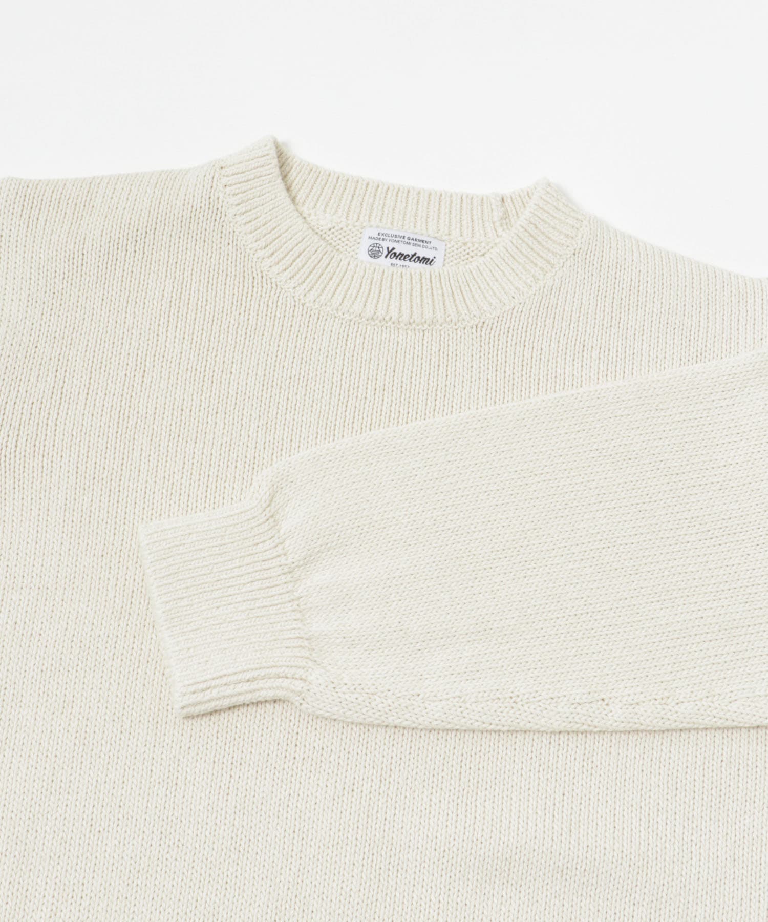 米富繊維　WASHI COTTON KNIT PULLOVER 40IVORY 1