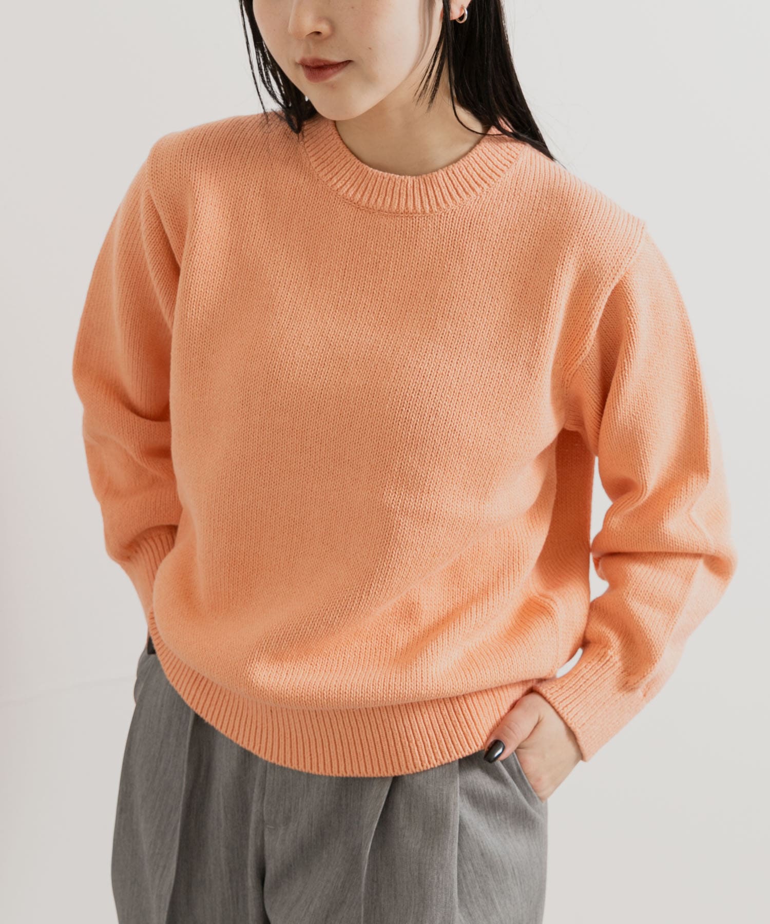 米富繊維　WASHI COTTON KNIT PULLOVER