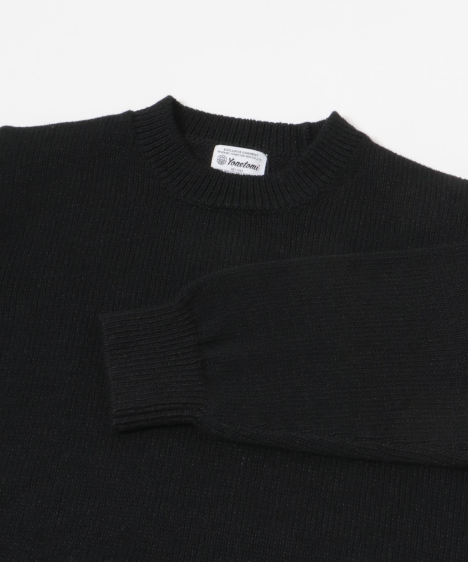 米富繊維　WASHI COTTON KNIT PULLOVER 14BLACK 1