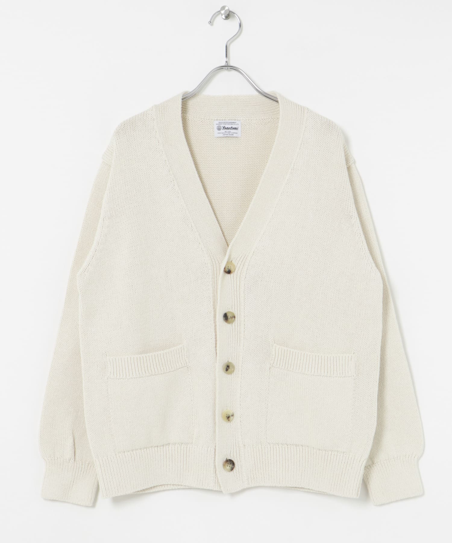米富繊維　WASHI COTTON KNIT CARDIGAN 40IVORY 1
